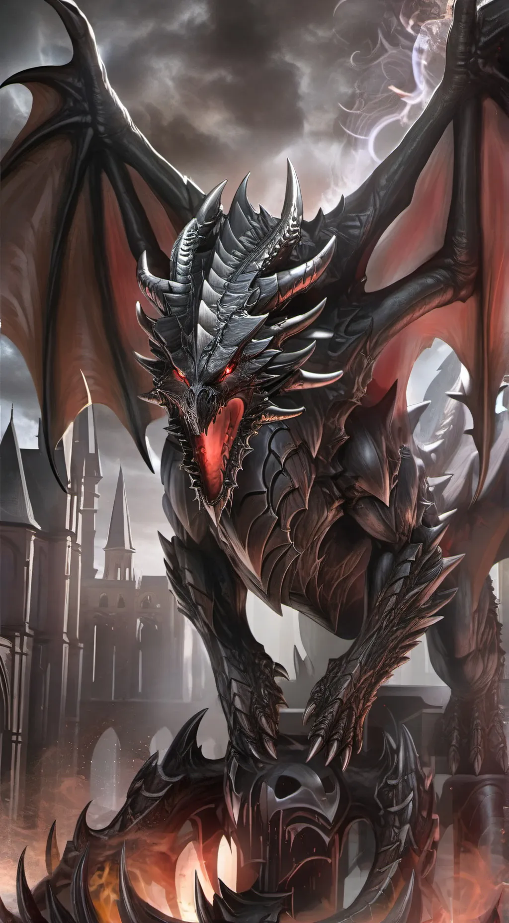 ai character: Demonic Dragon  background