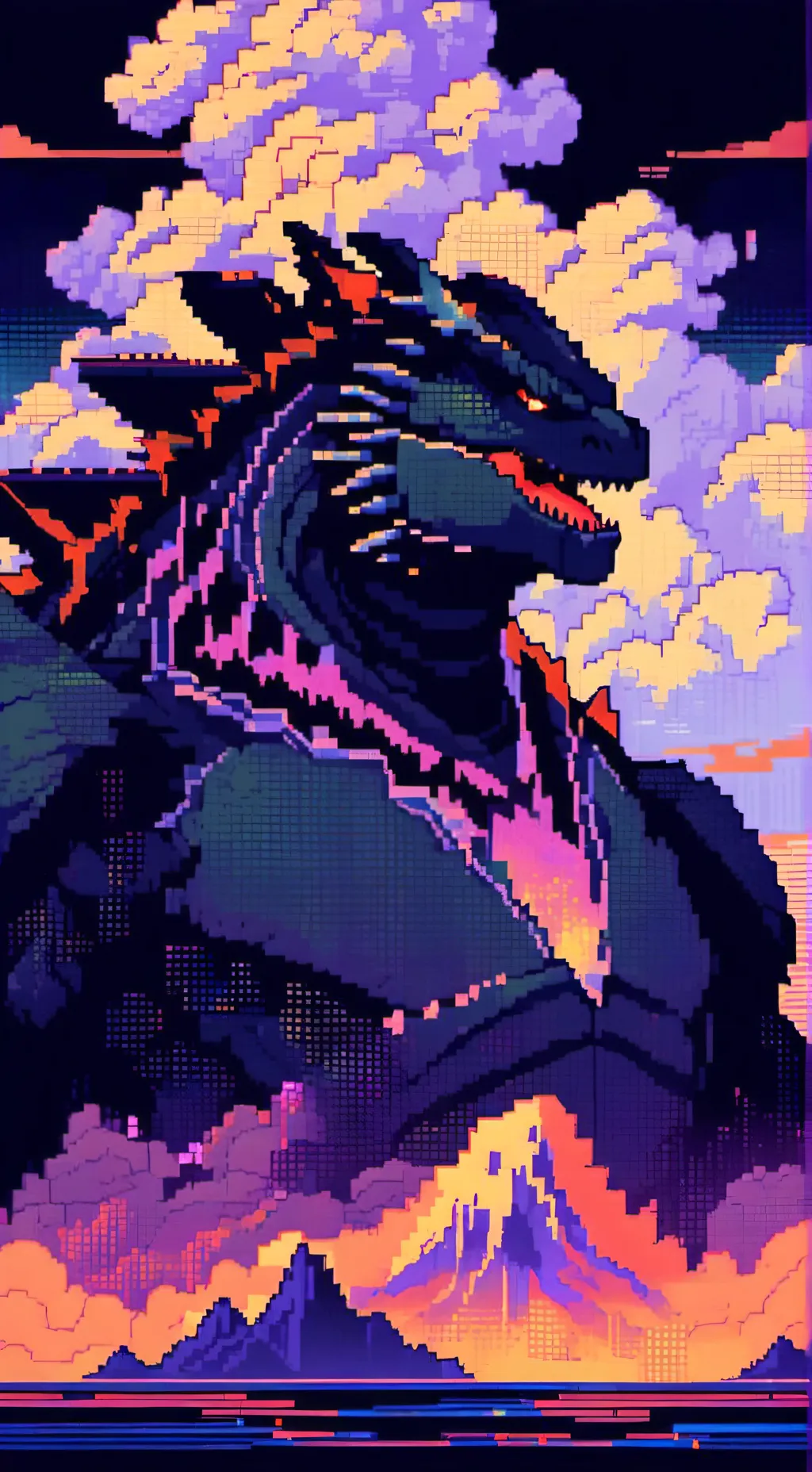 ai character: Godzilla background