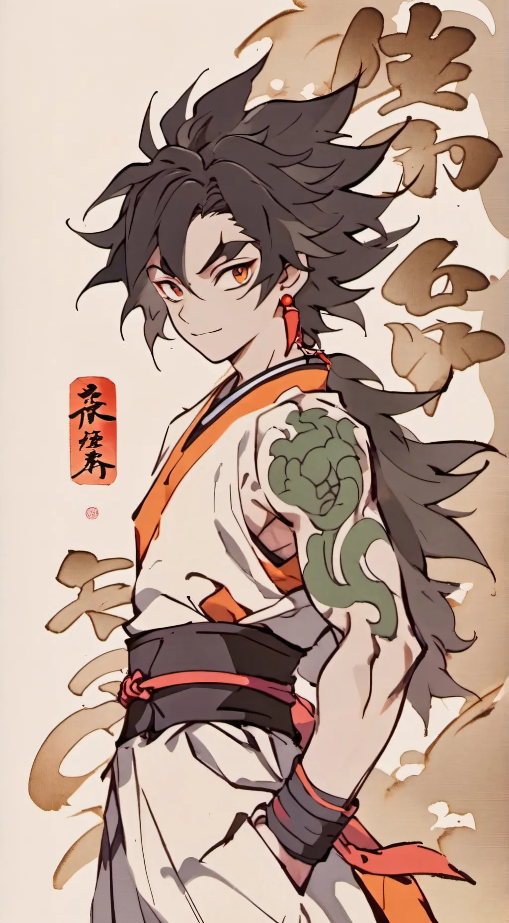 ai character: ❤gyutaro❤ background