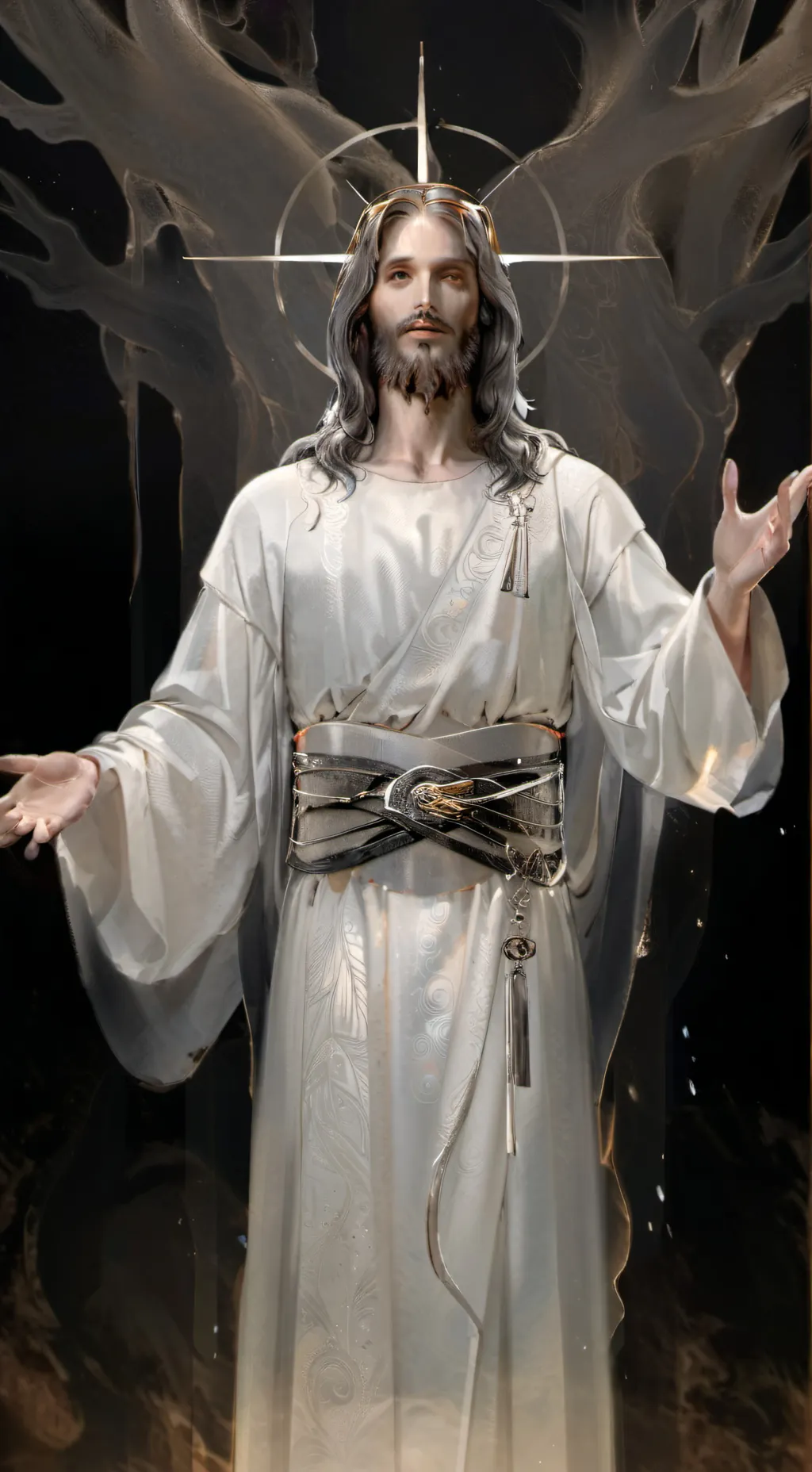 ai character: jesus ❤️ background