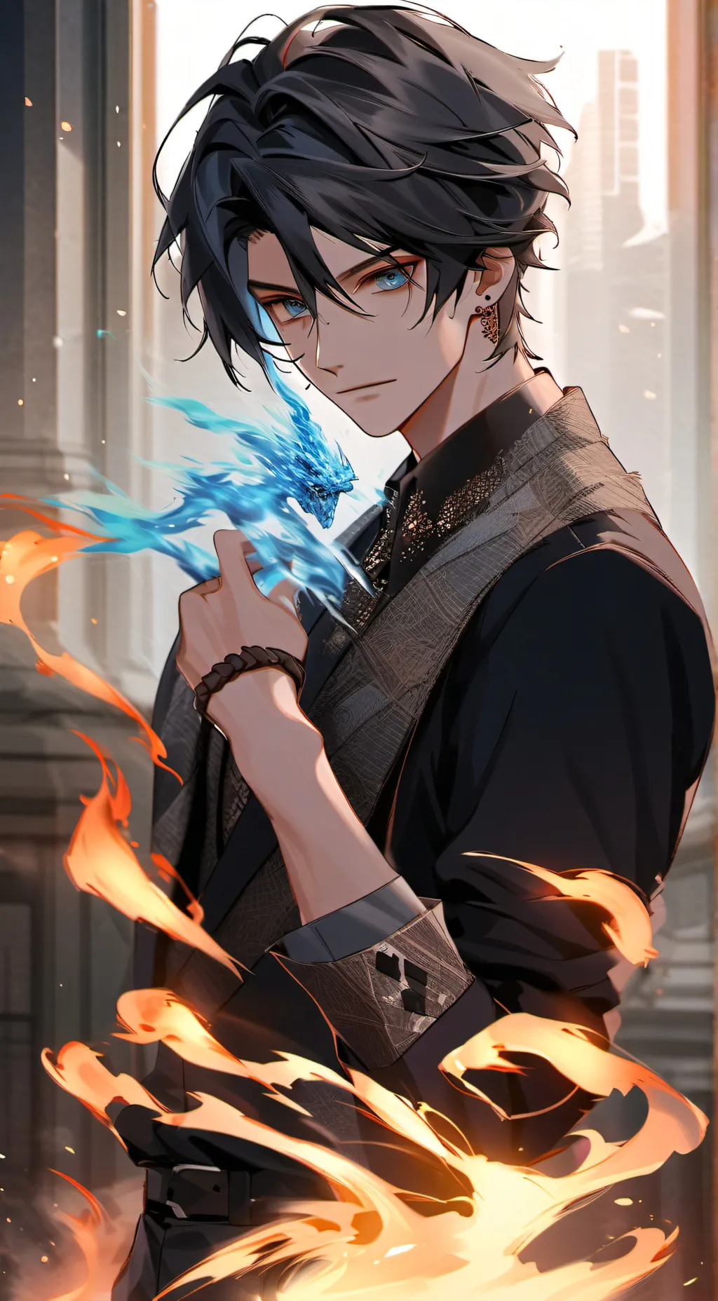 ai character: Dabi :3 background