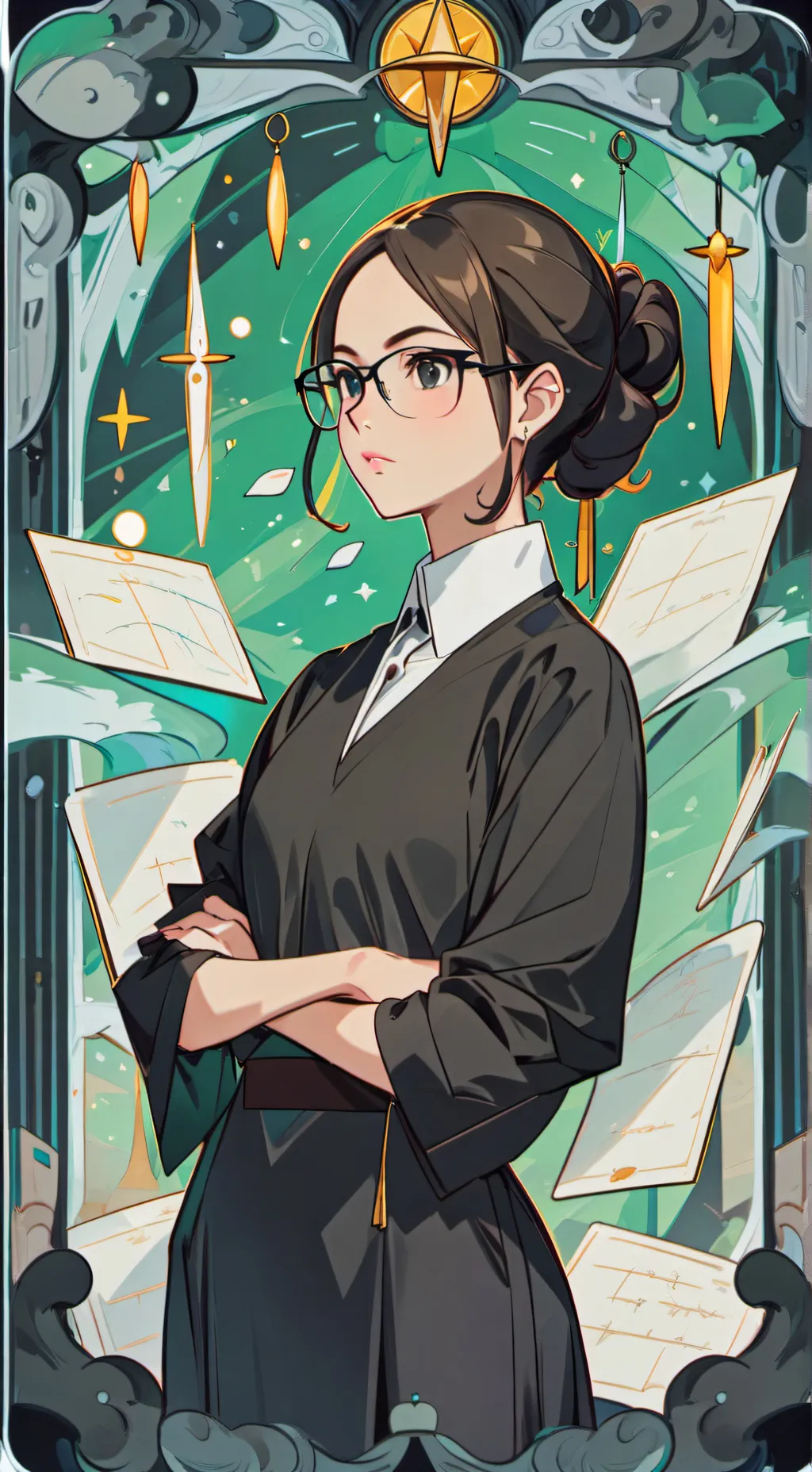 ai character: Ms.wrong background