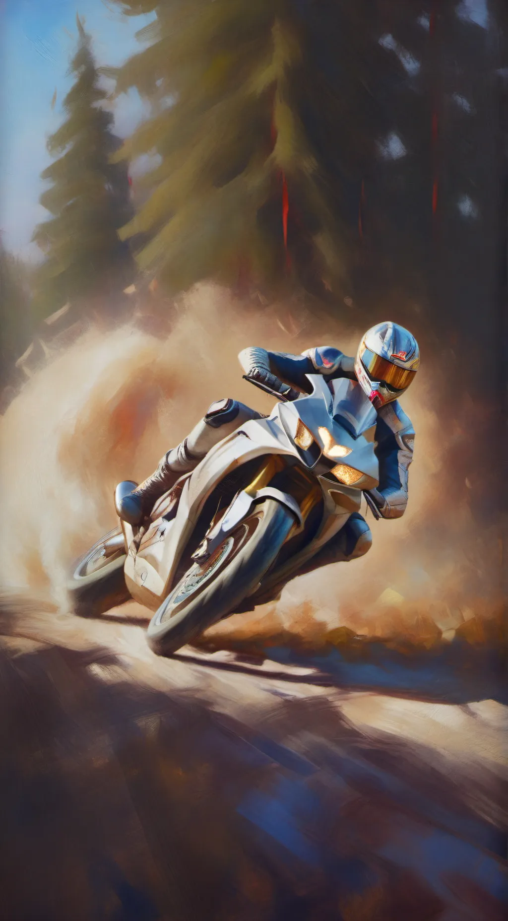 ai character: Motorcycle crash  background