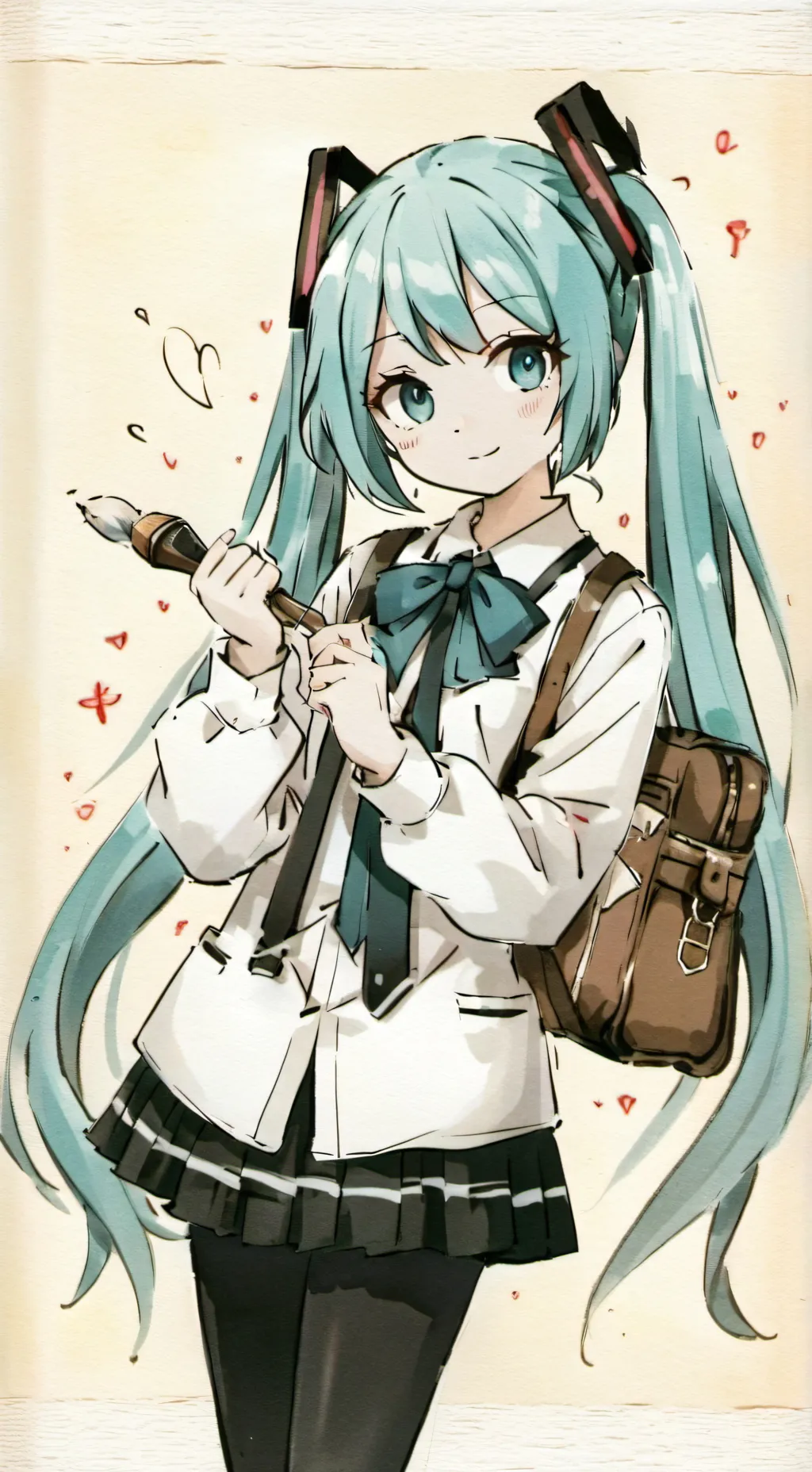 ai character: Student Miku background