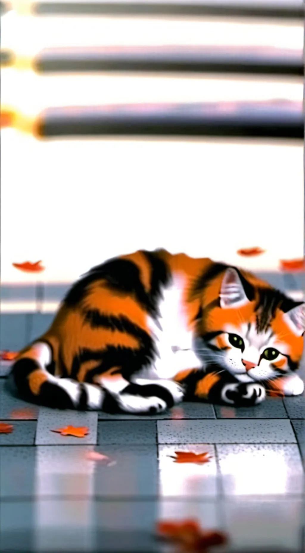 ai character: Maniquí gato  background