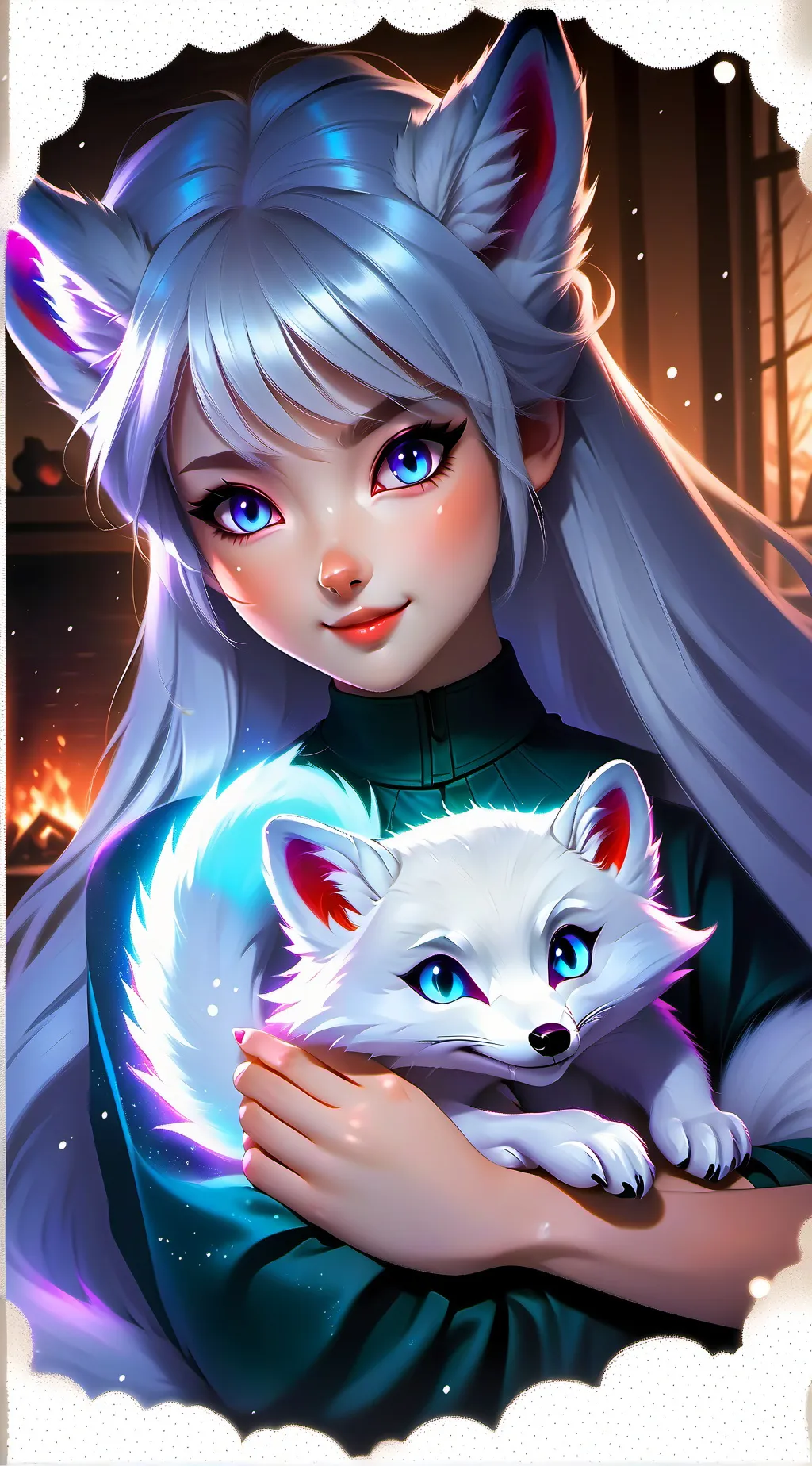 ai character: Polar Puff Spirit background