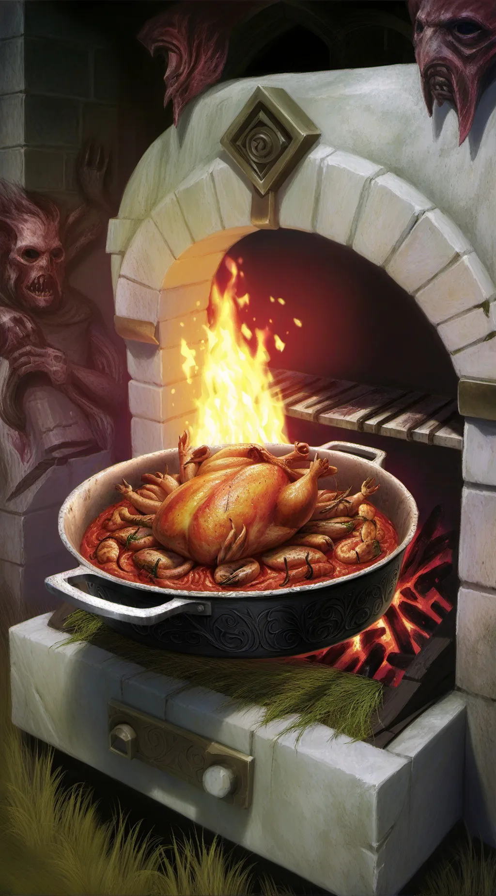 ai character: Oven  background