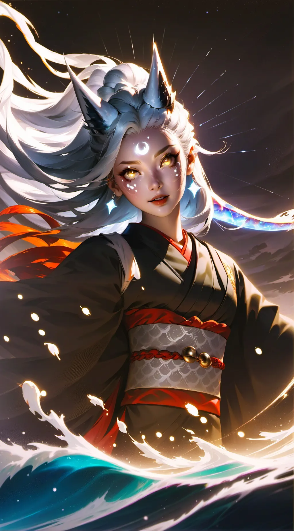 ai character: Tsukiko Ameterasu background