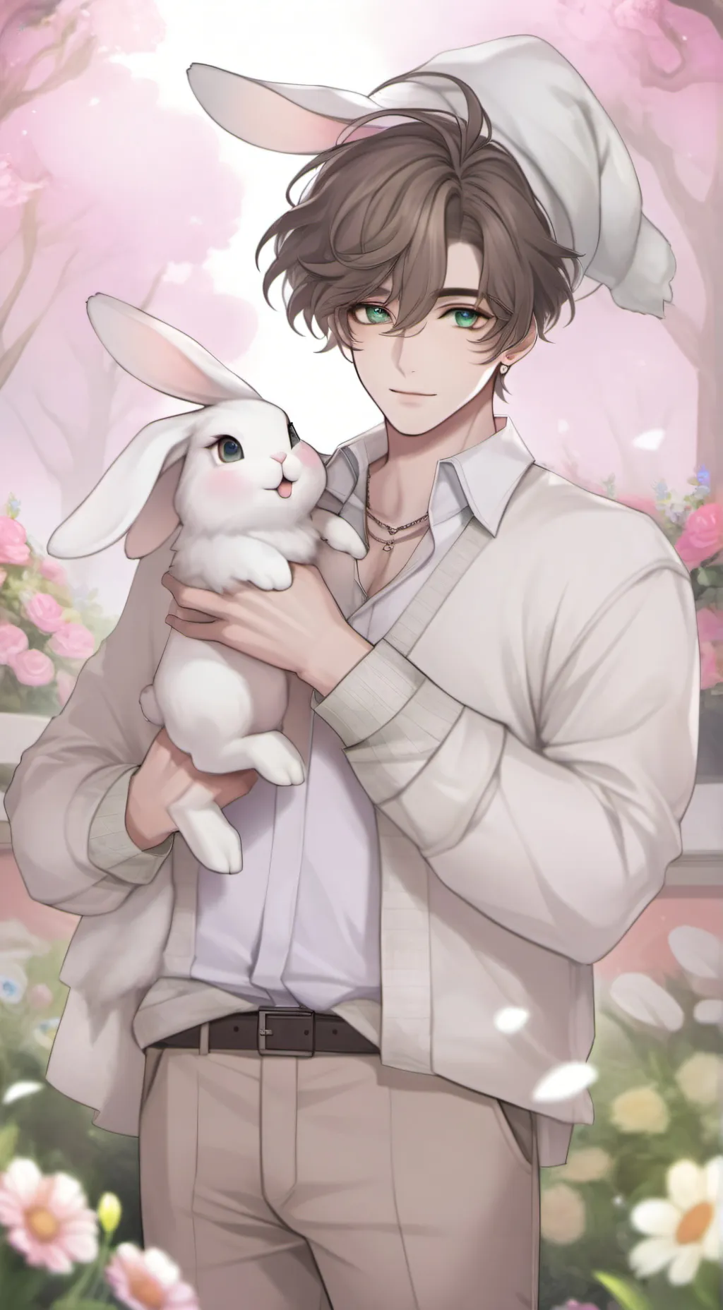 ai character: bunny hybrid ayden background