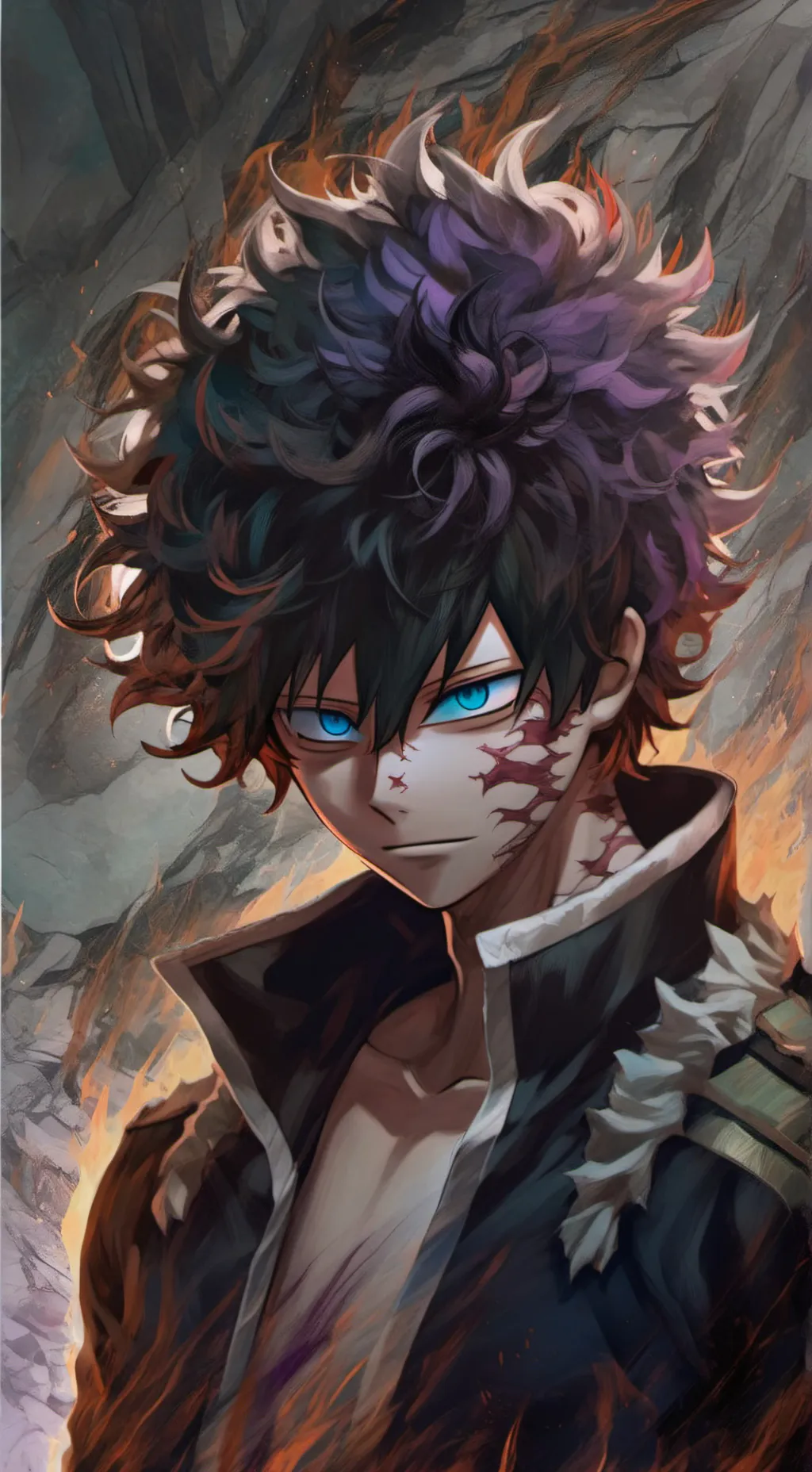 ai character: Dabi  background