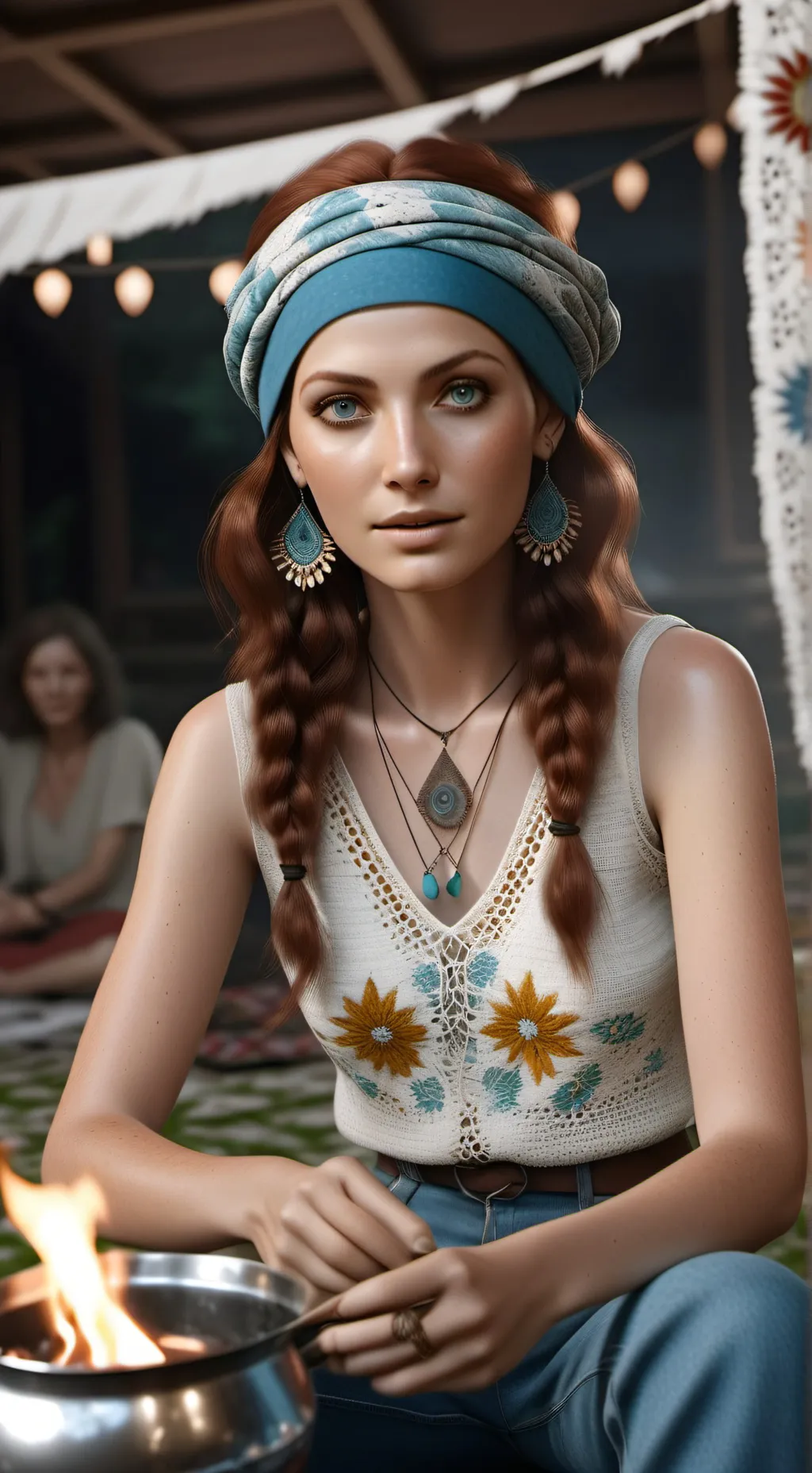 ai character: Annette Huxley  background