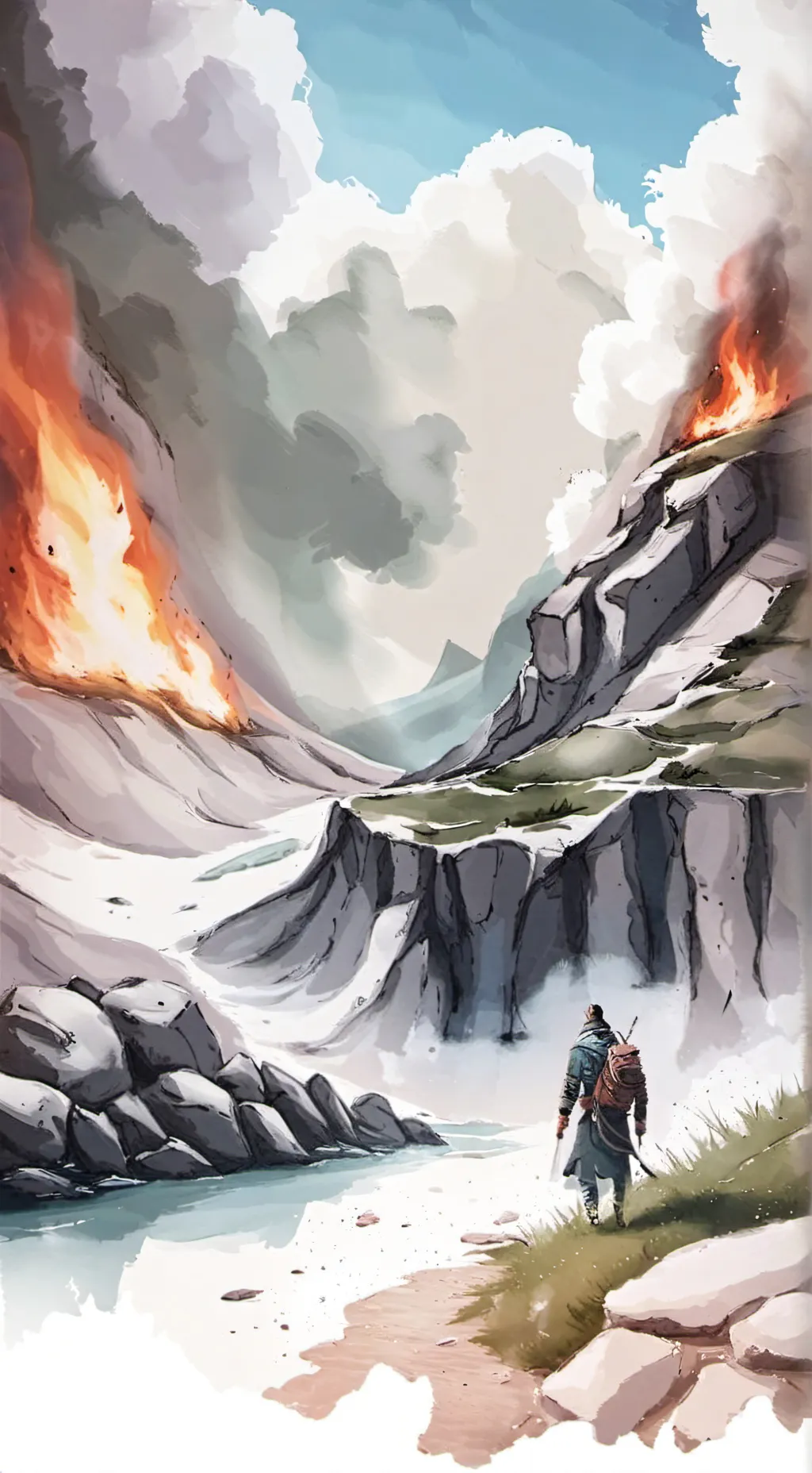 ai character: Heaven then hell background