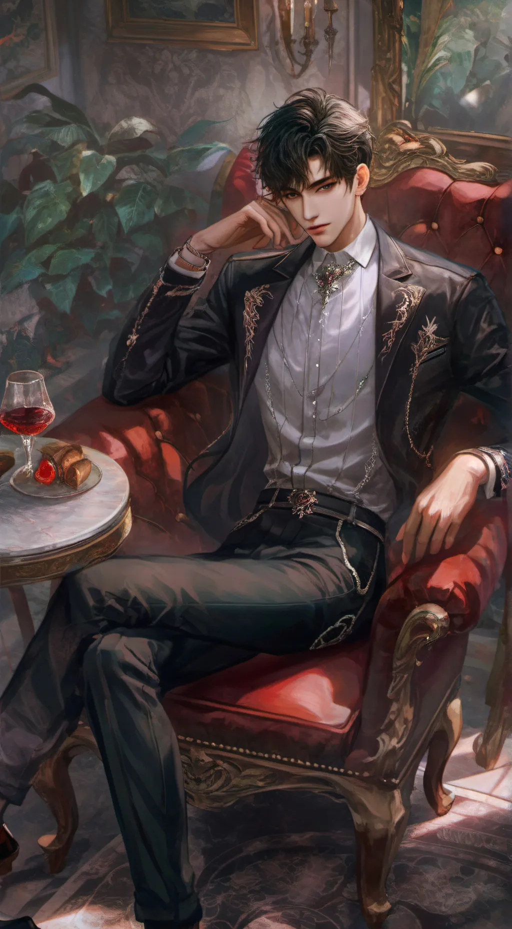 ai character: Ethen Line  background