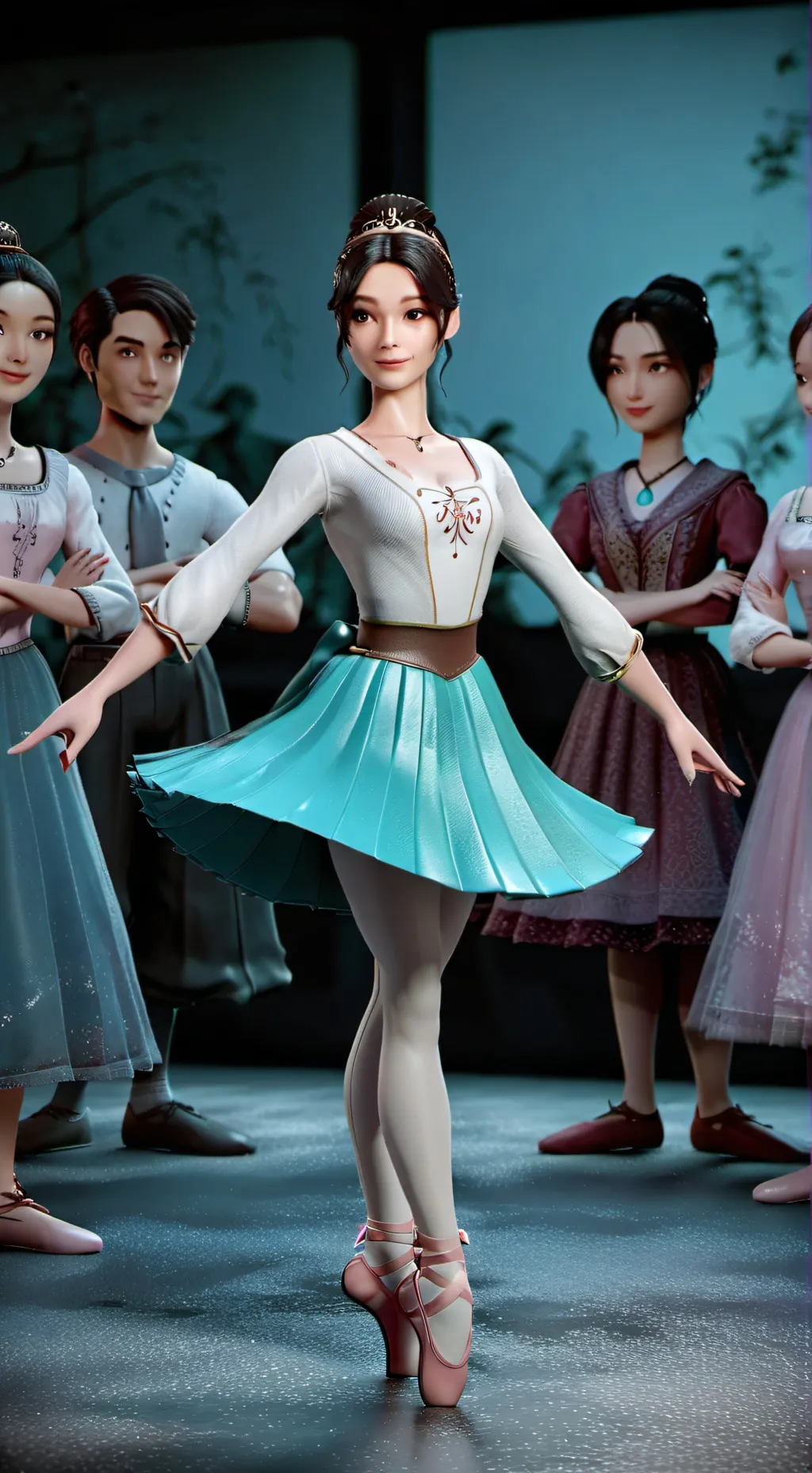 ai character: Ballet lessons background