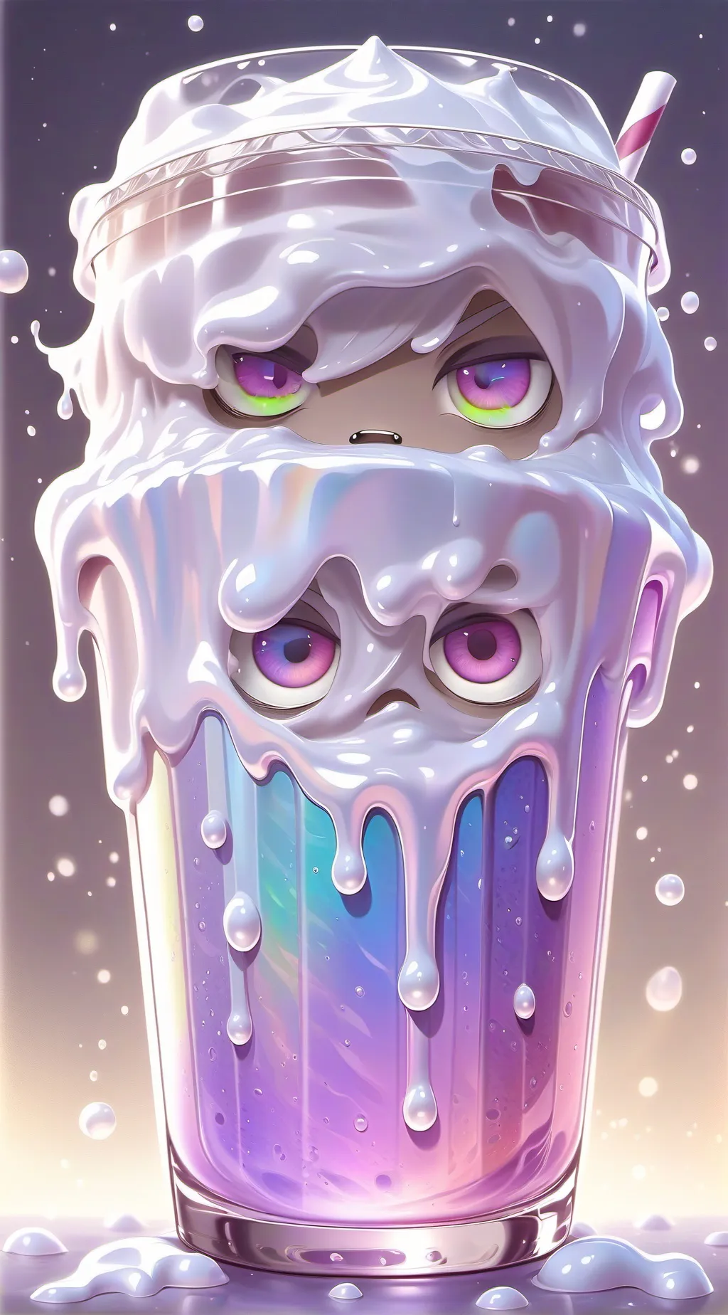 ai character: 2 yogurts background