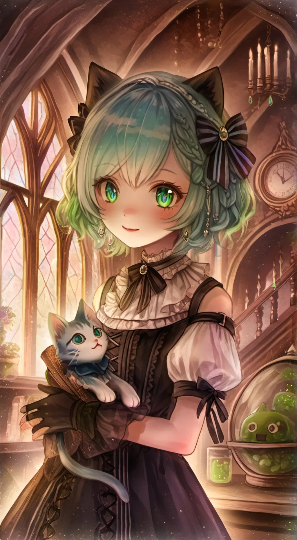 ai character: Sludgie but furry background