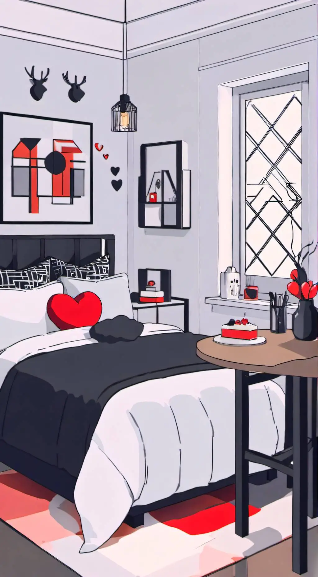 ai character: Dw Valentines day! background
