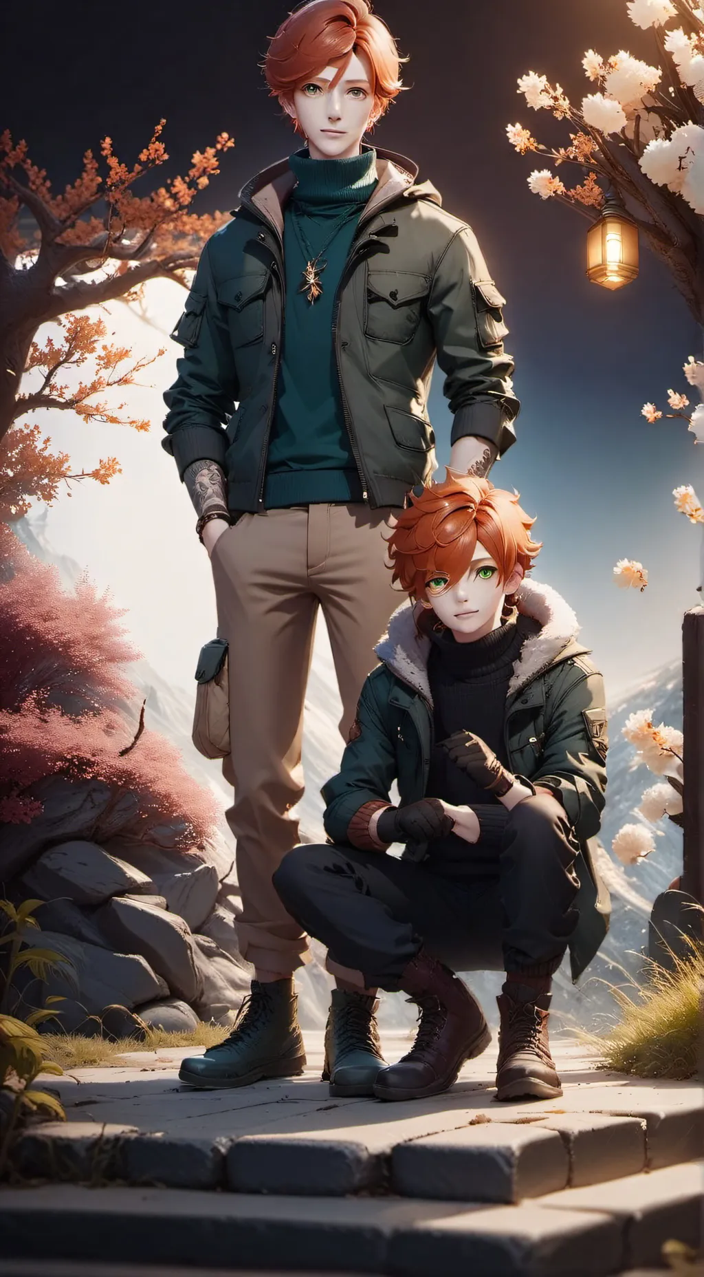 ai character: Demon twins background