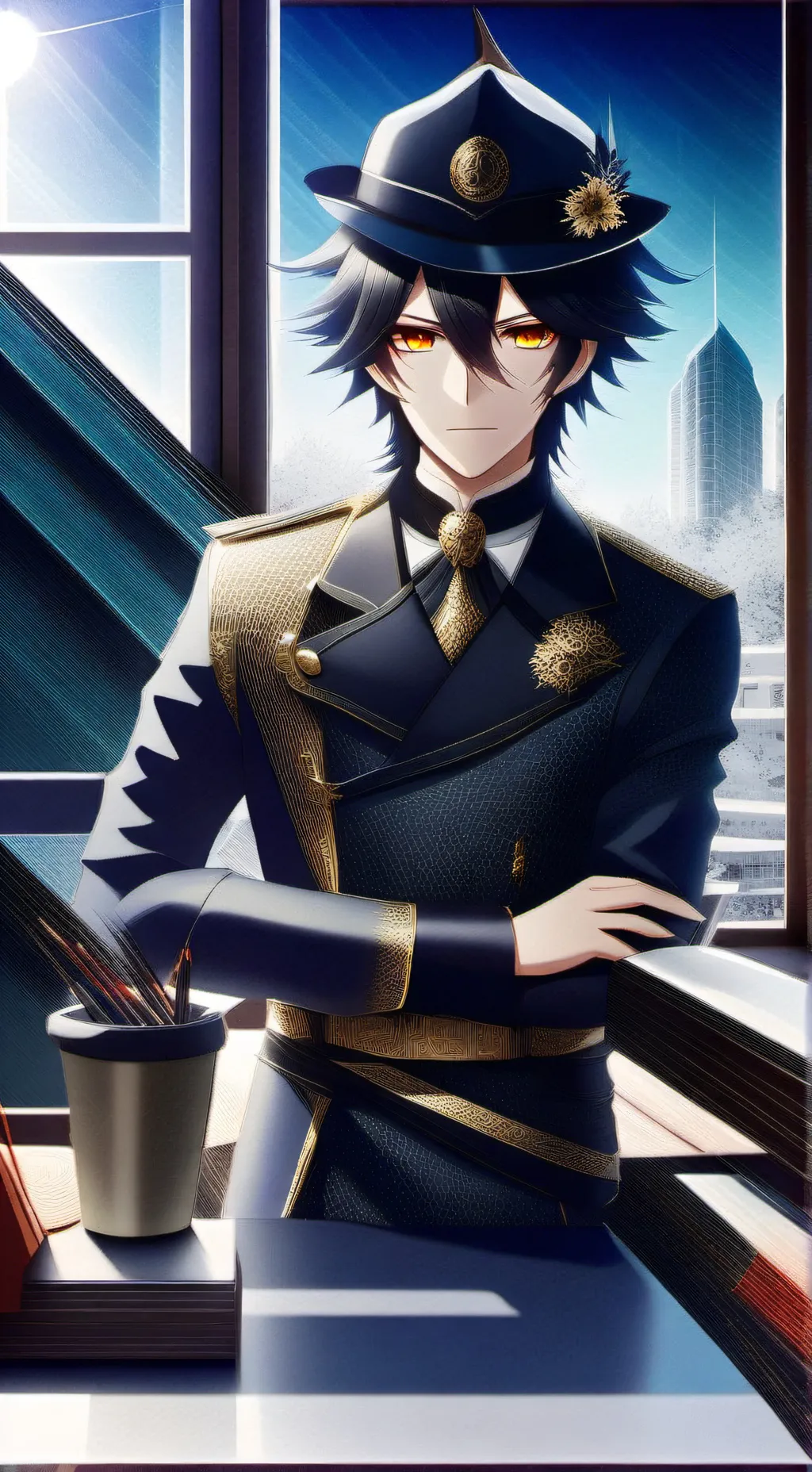 ai character: mundo anime  background