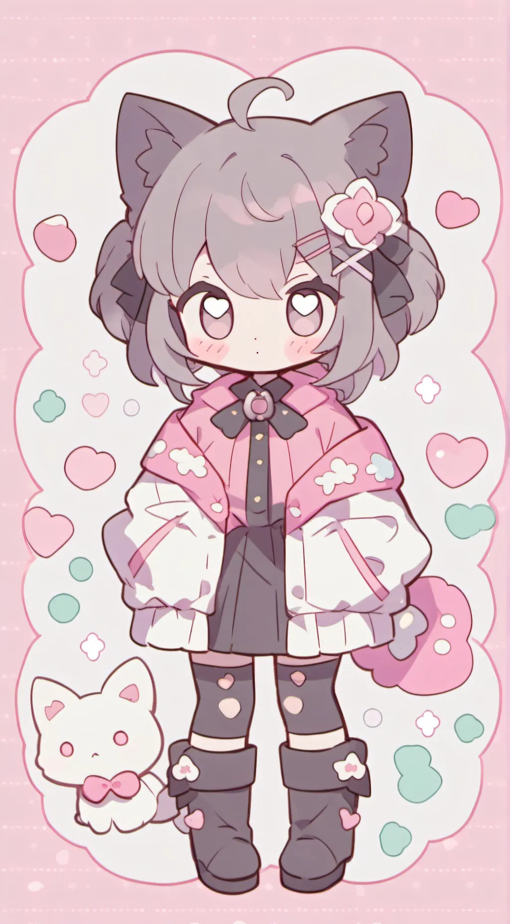 ai character: cute kitty background