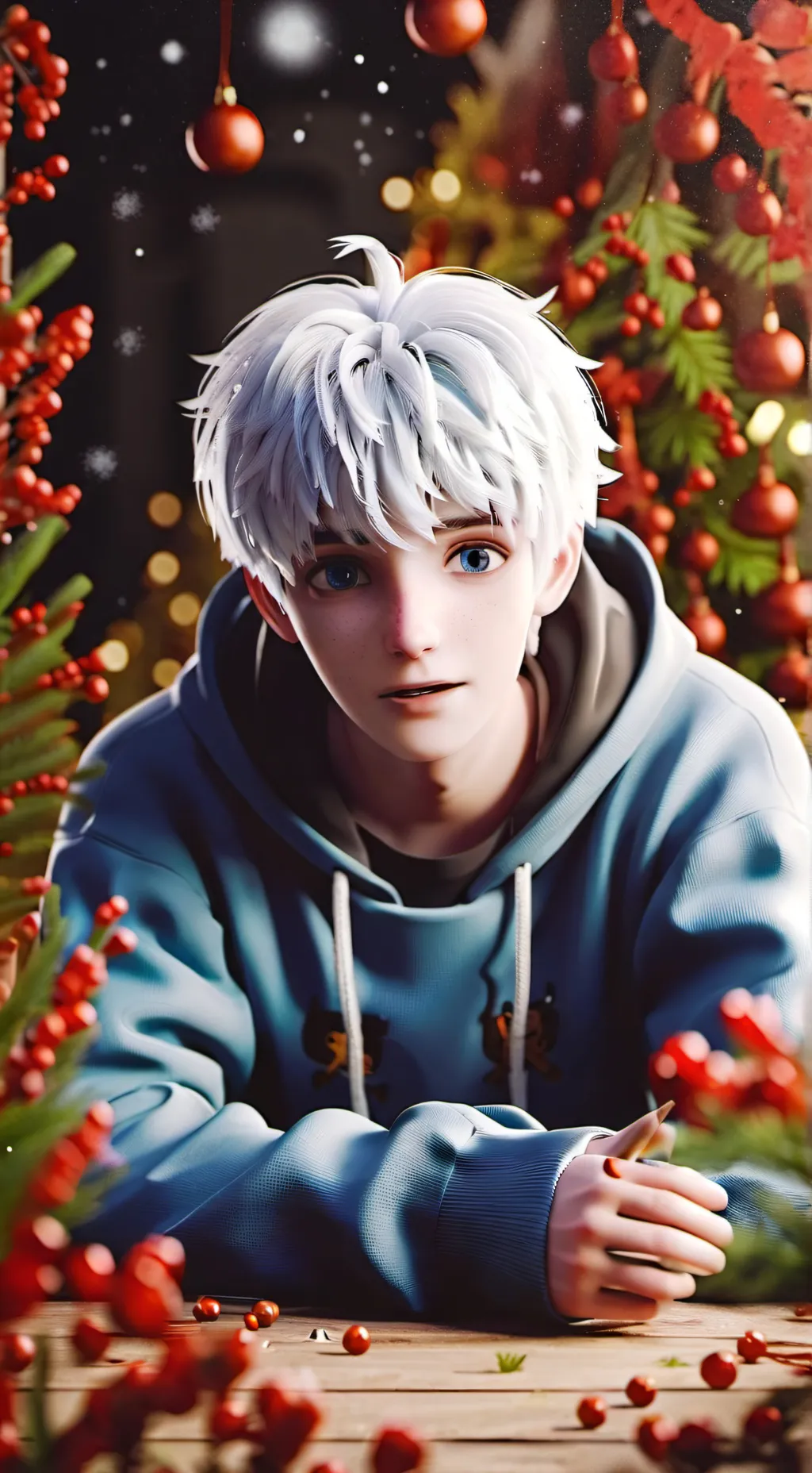 ai character: Jack Frost  background