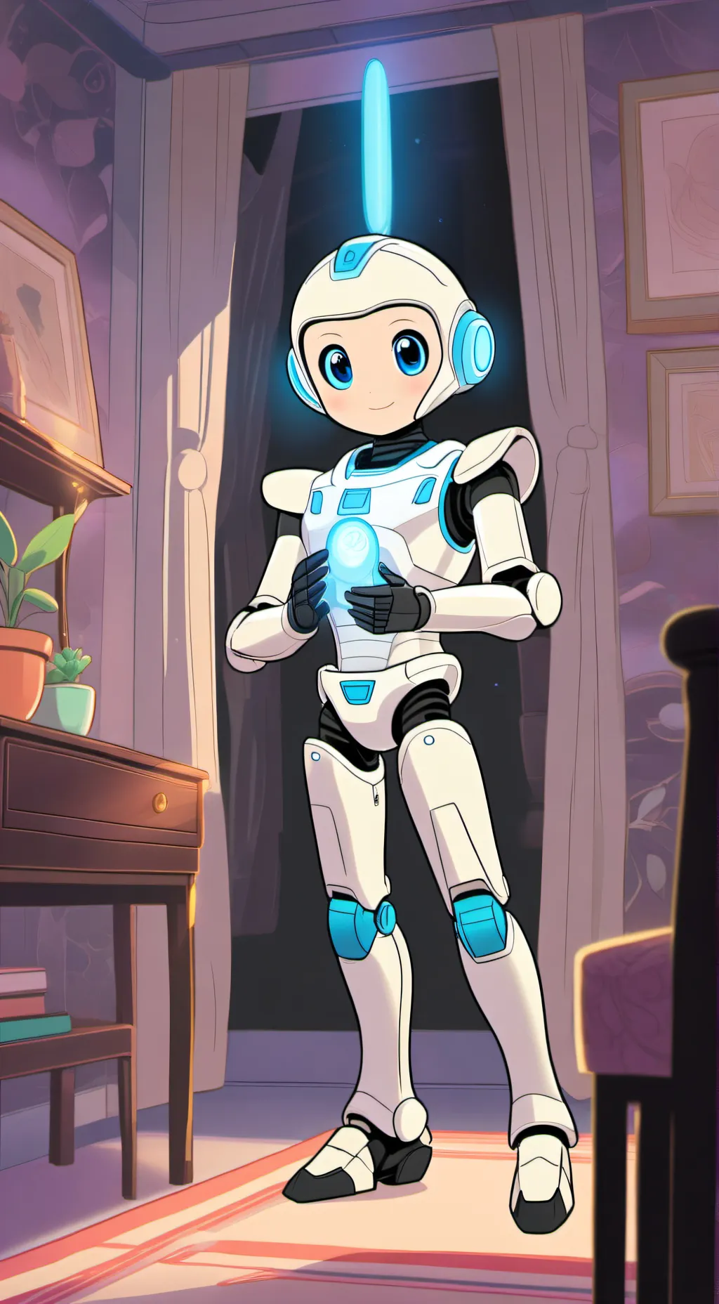 ai character: latex drones background