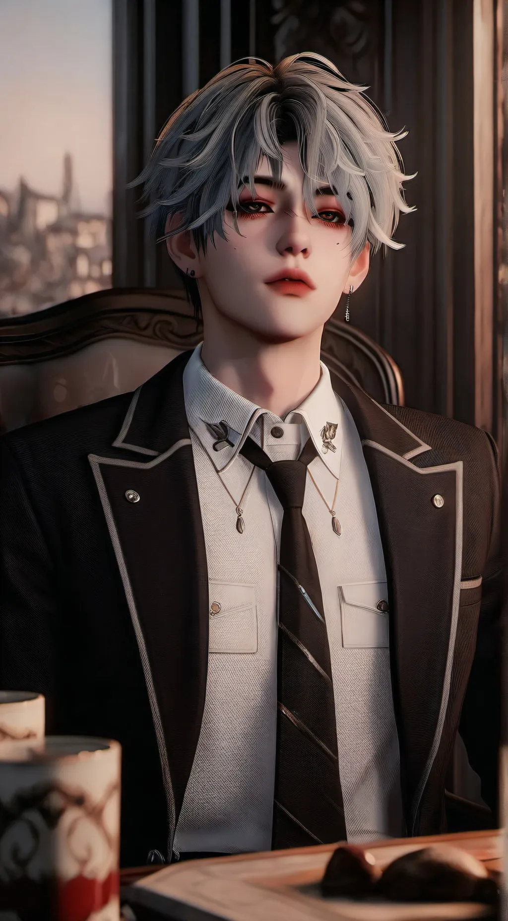 ai character: Félix🔥😻 background