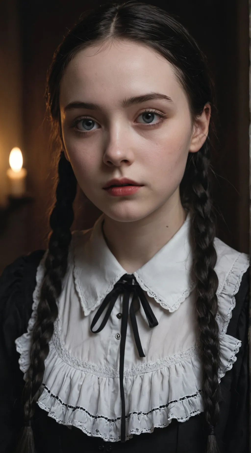 ai character: Wednesday Addams background