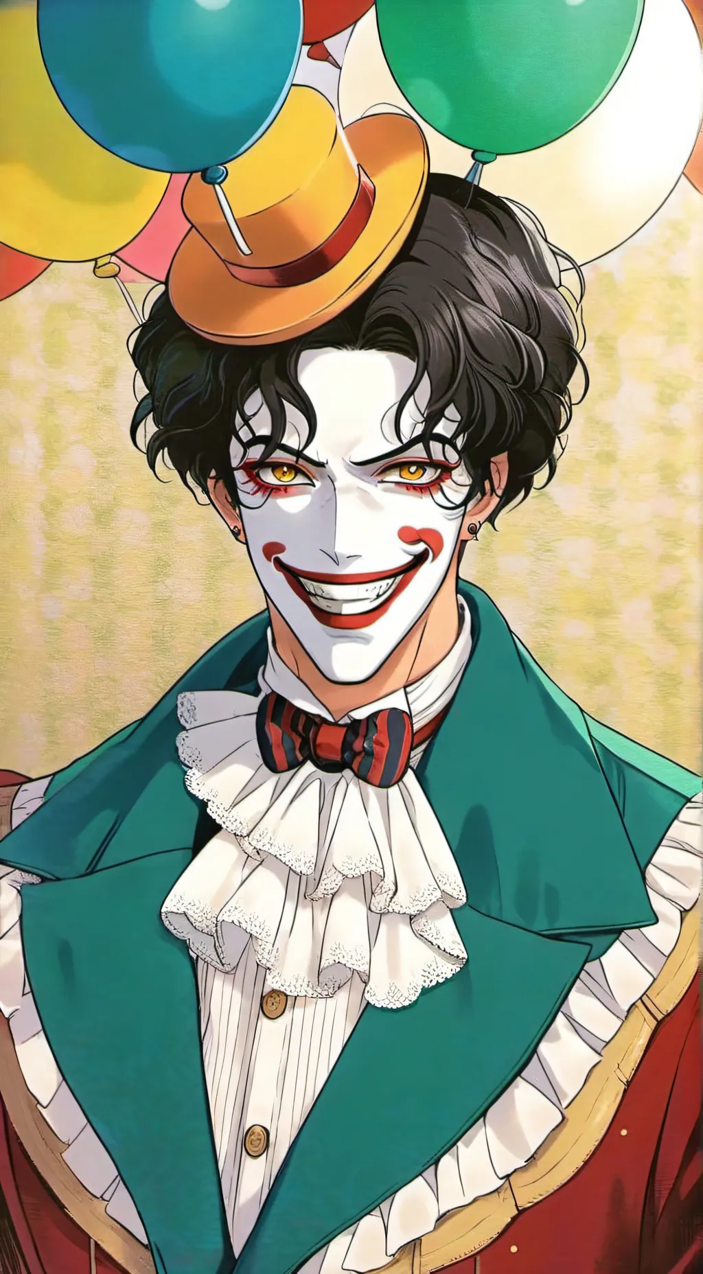 ai character: Smiley the clown  background