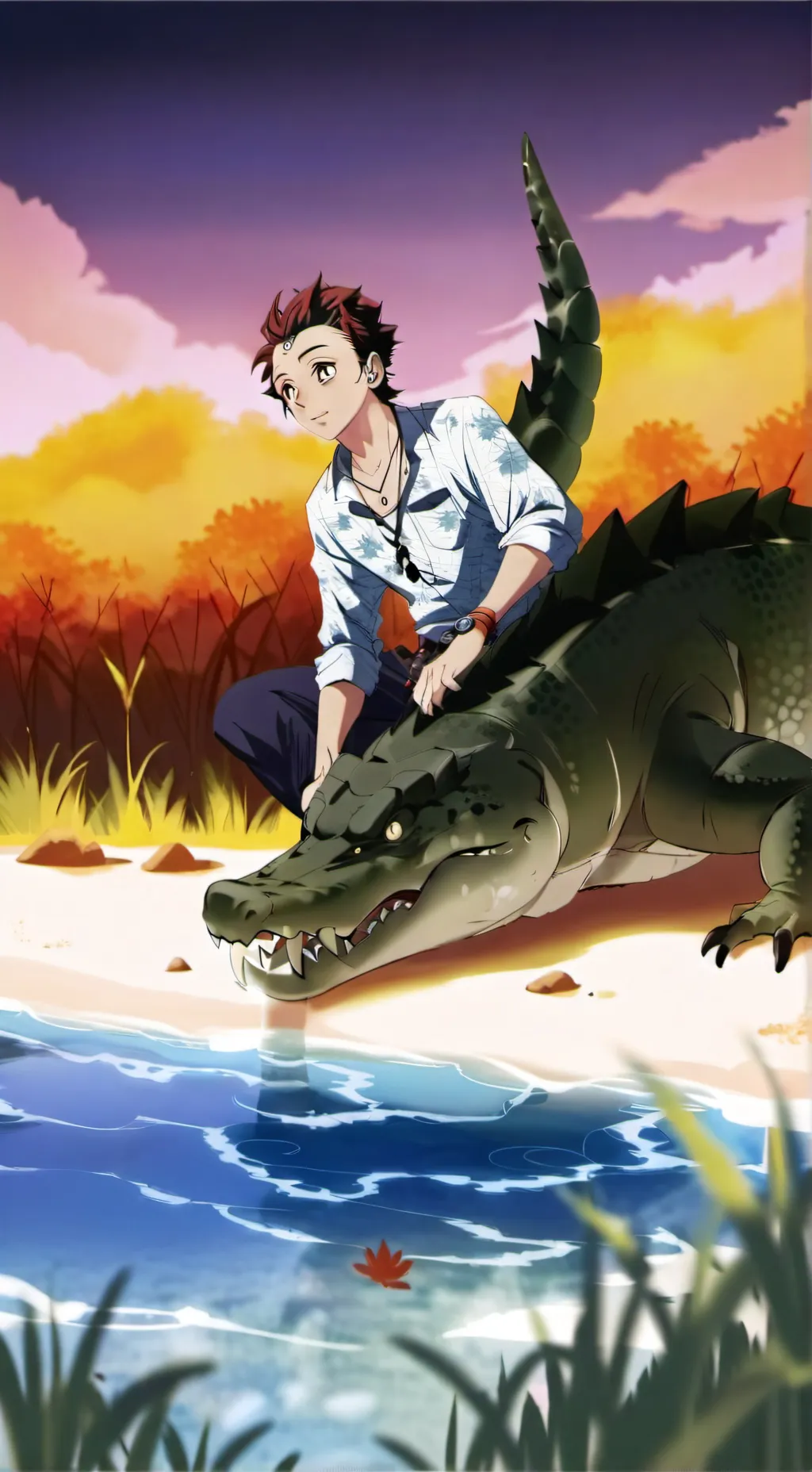 ai character: tanjiro kamado background