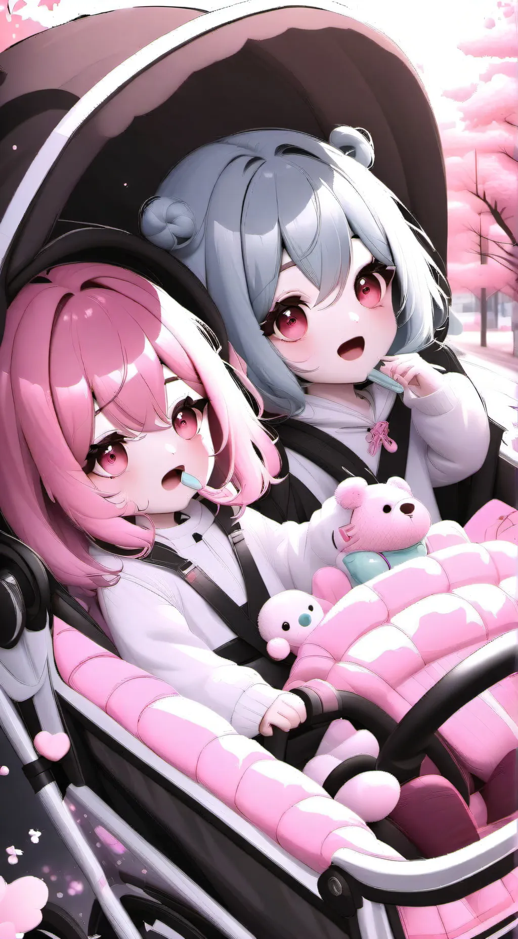 ai character: Lily and Lila background