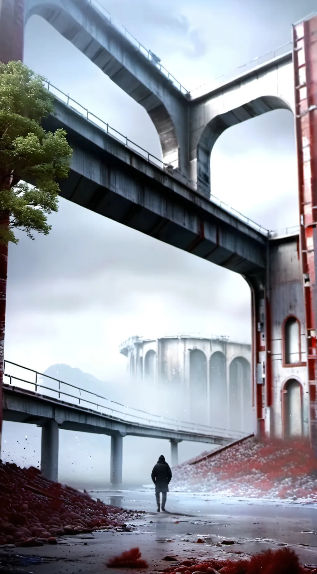 ai character: scary baboon background