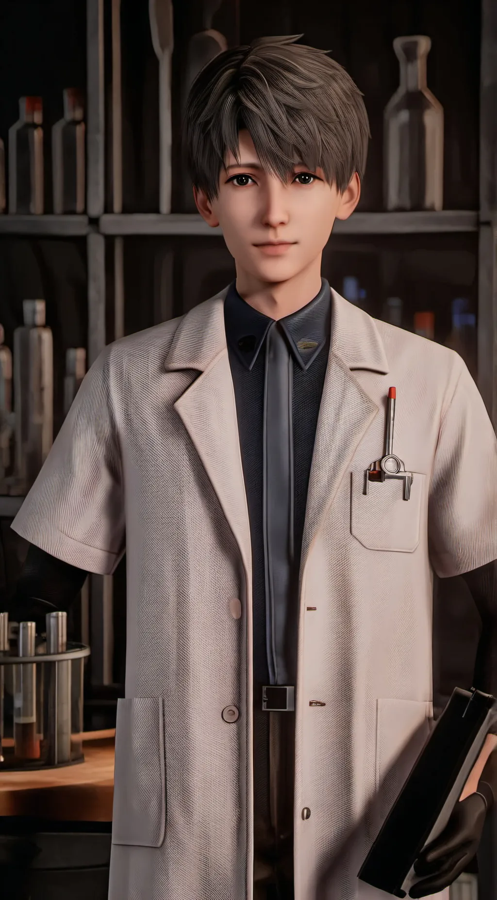 ai character: lab background