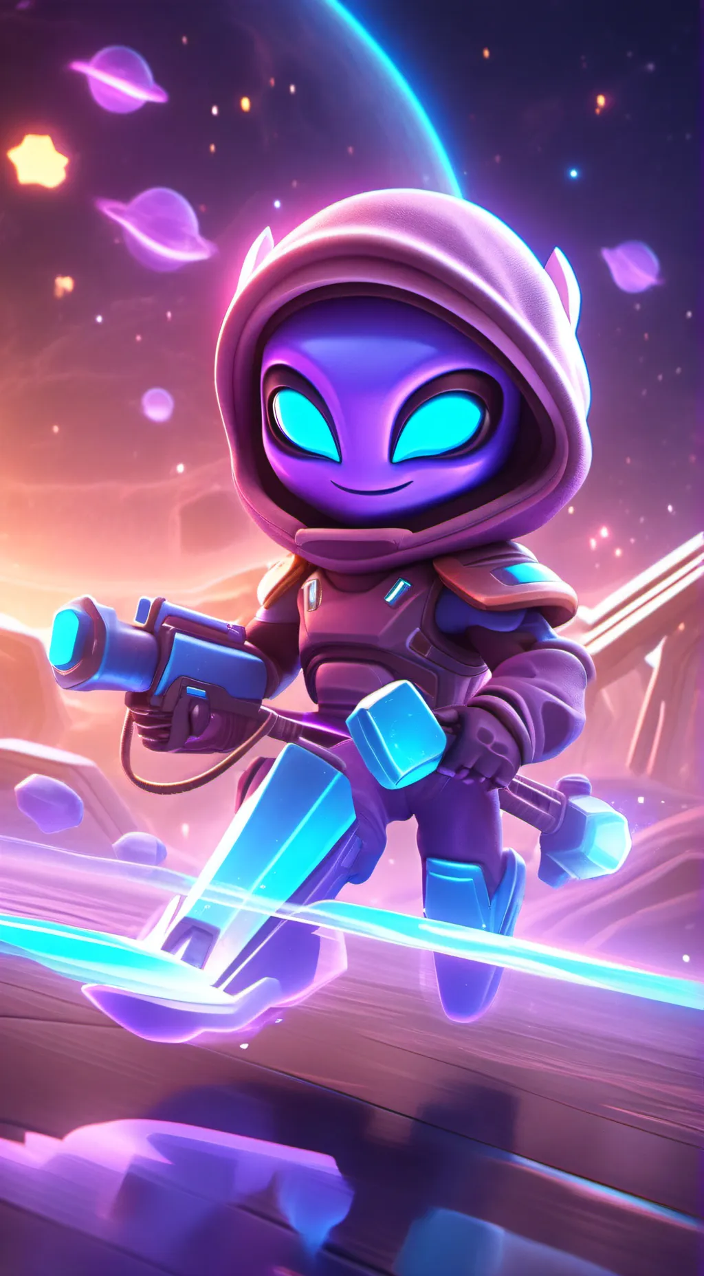 ai character: Alien 👽 background
