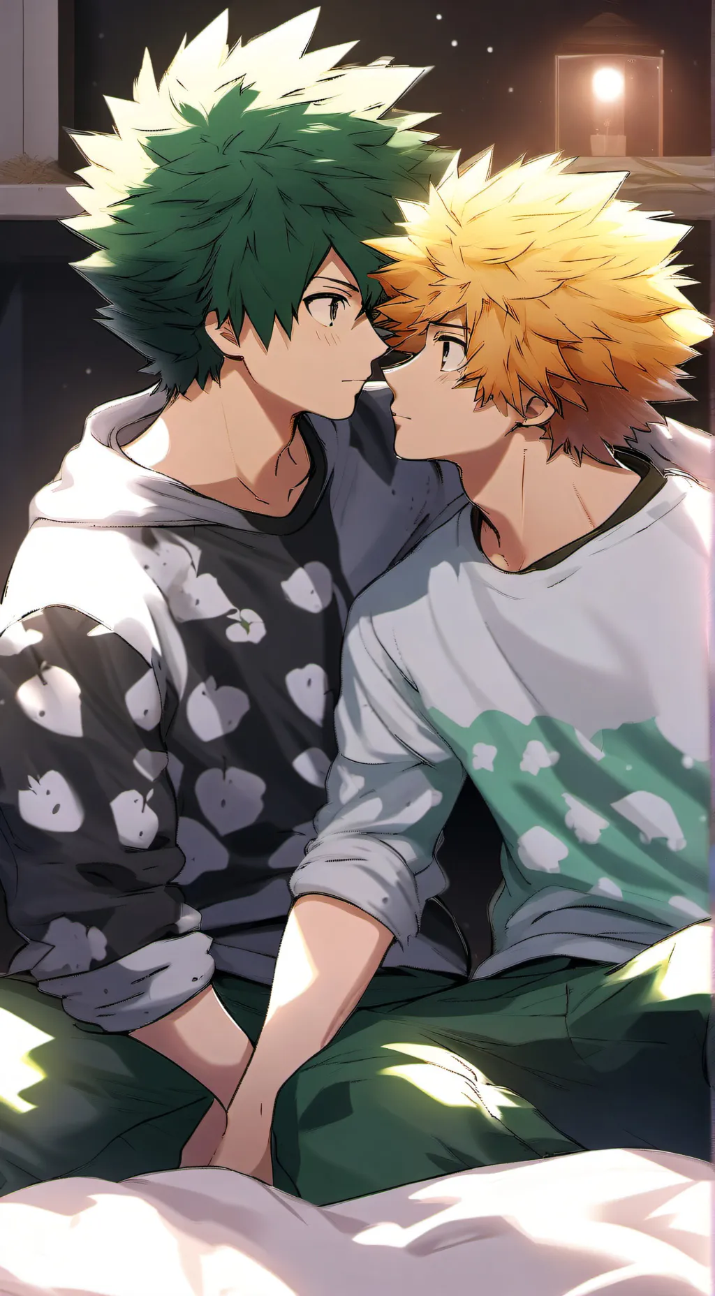 ai character: Deku x Bakugo background