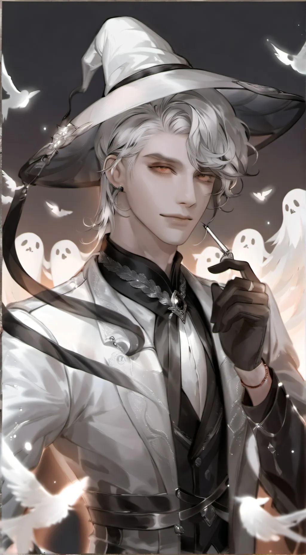 ai character: Ghost  background