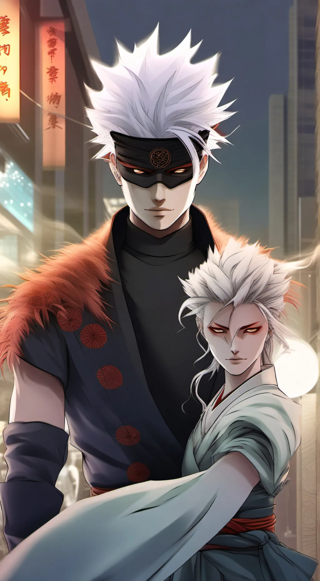 ai character: gojo vs sukuna background
