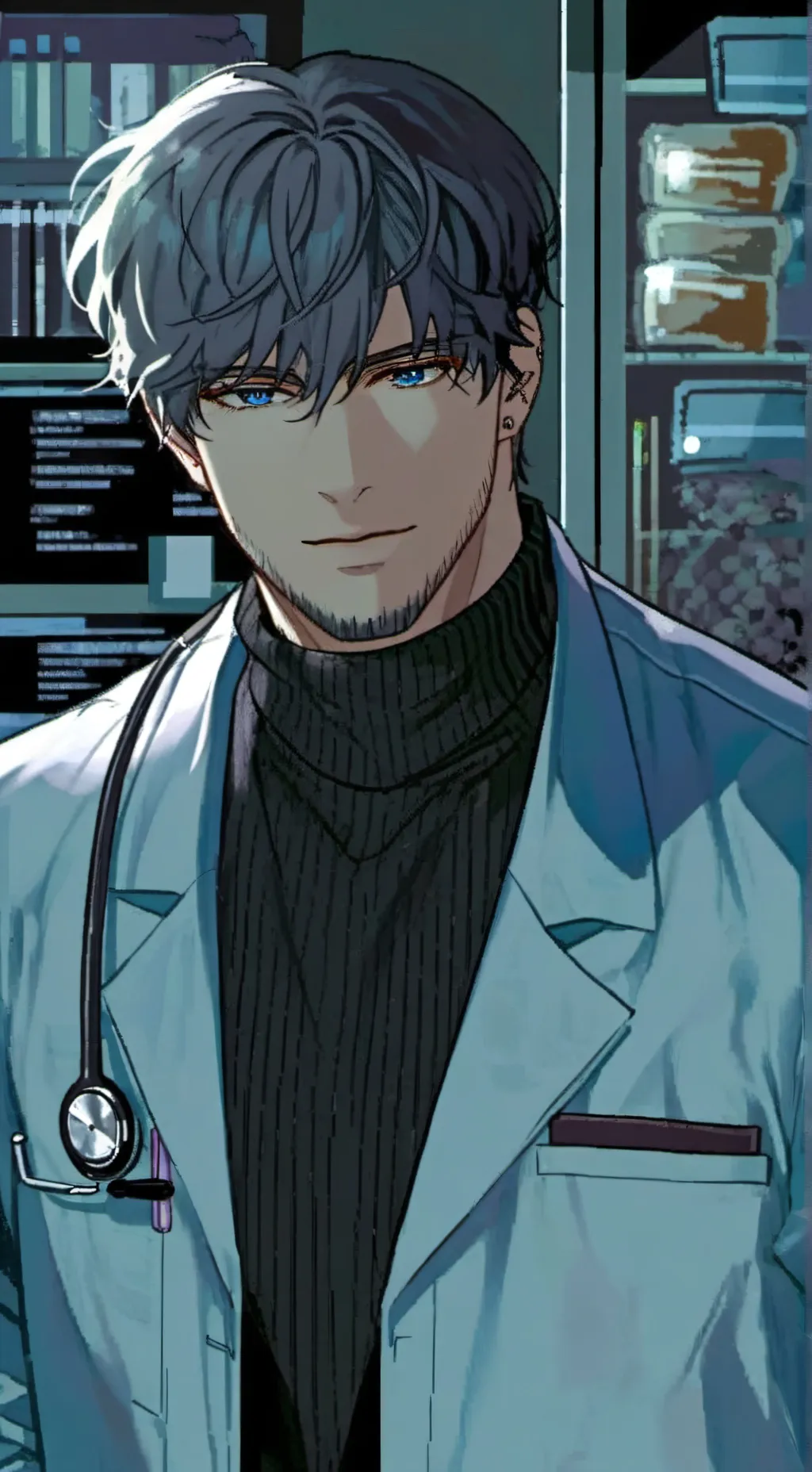 ai character: Dr. Alfie Stoll background