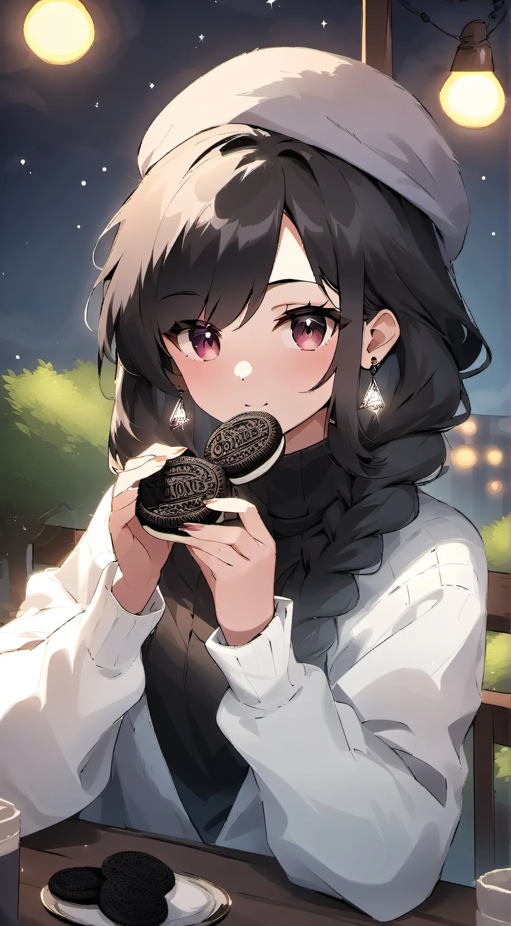 ai character: miss circle background