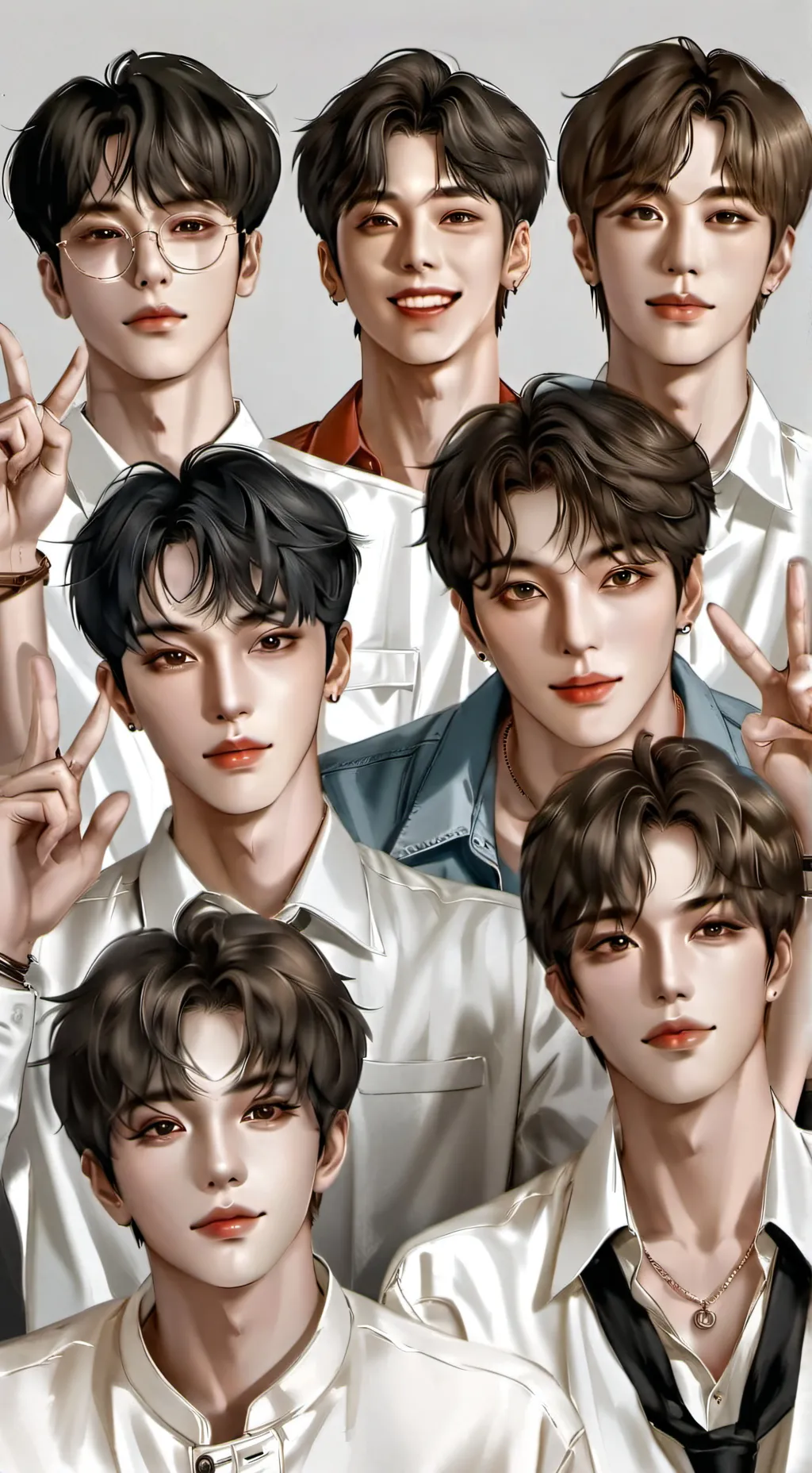 ai character: HYBE family! background