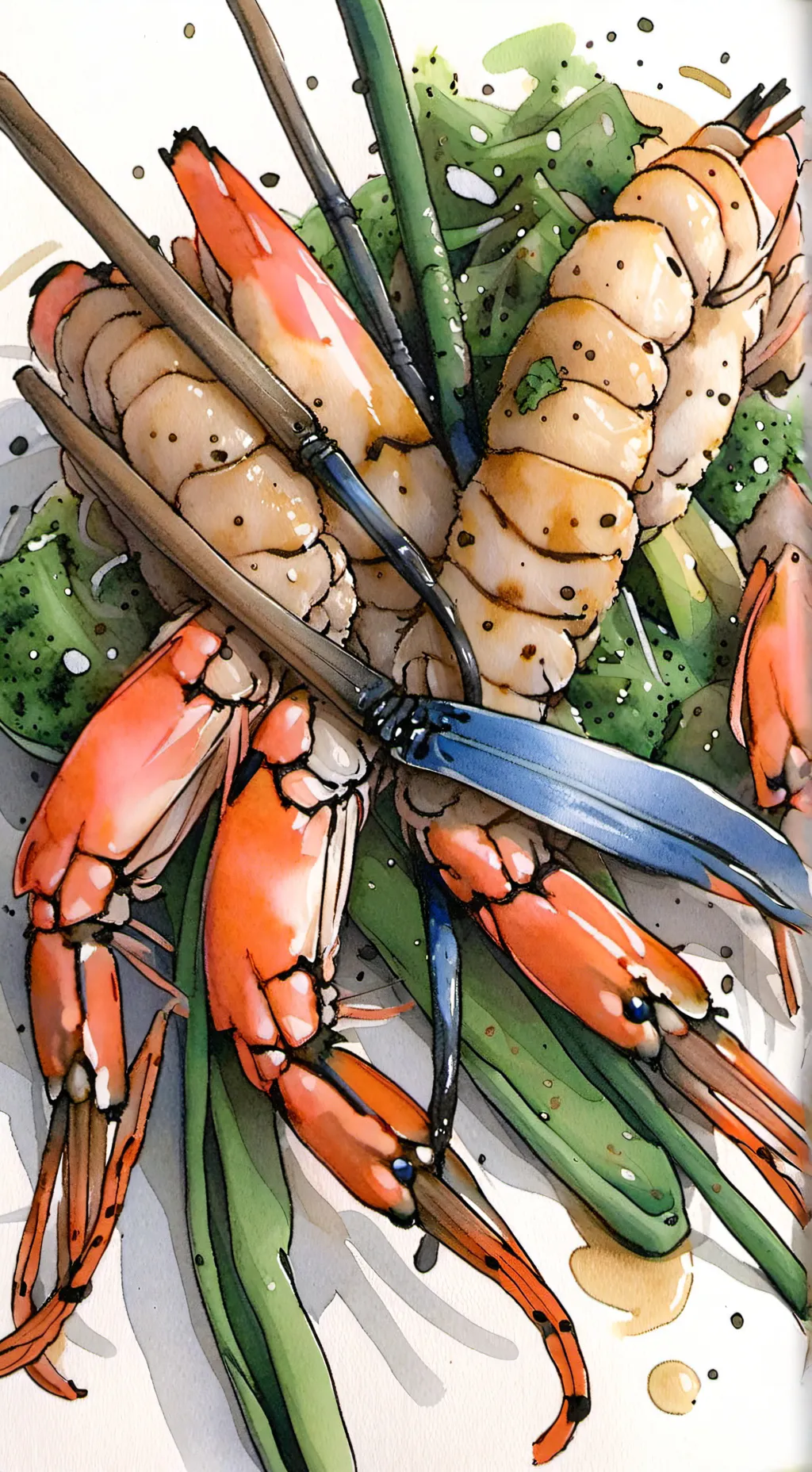 ai character: Shrimpo background