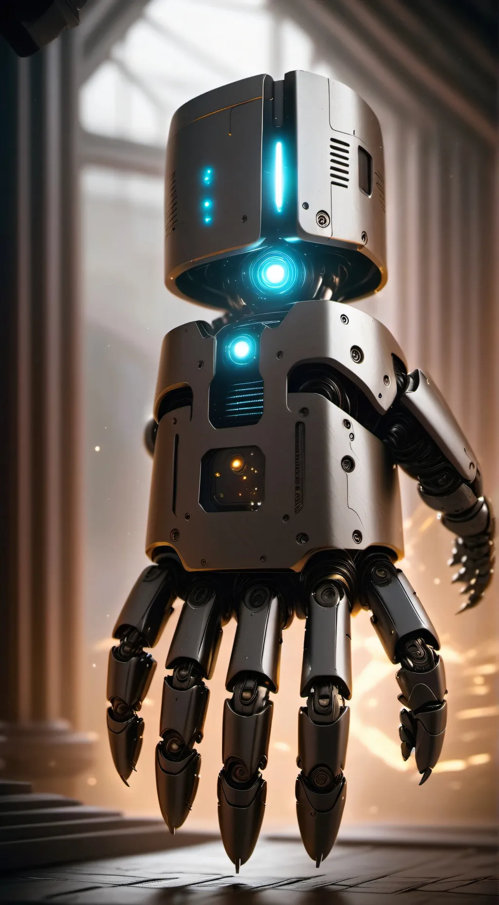 ai character: Lazer Bot🤍💛 background