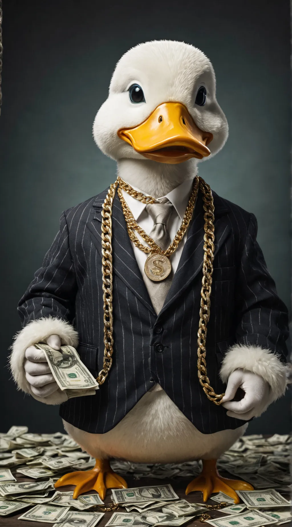 ai character: gangster duck background