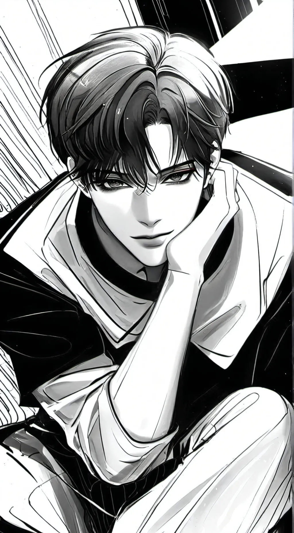 ai character: Каспер🖤 background