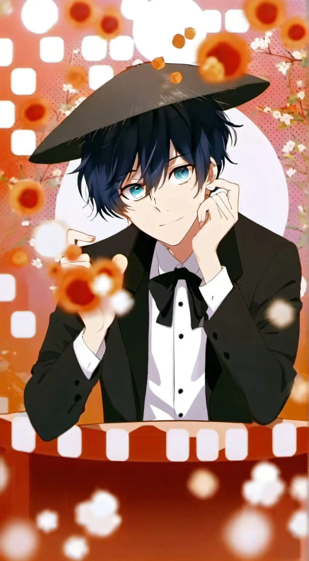 ai character: Tokito Chaan💙🖤☁️ background