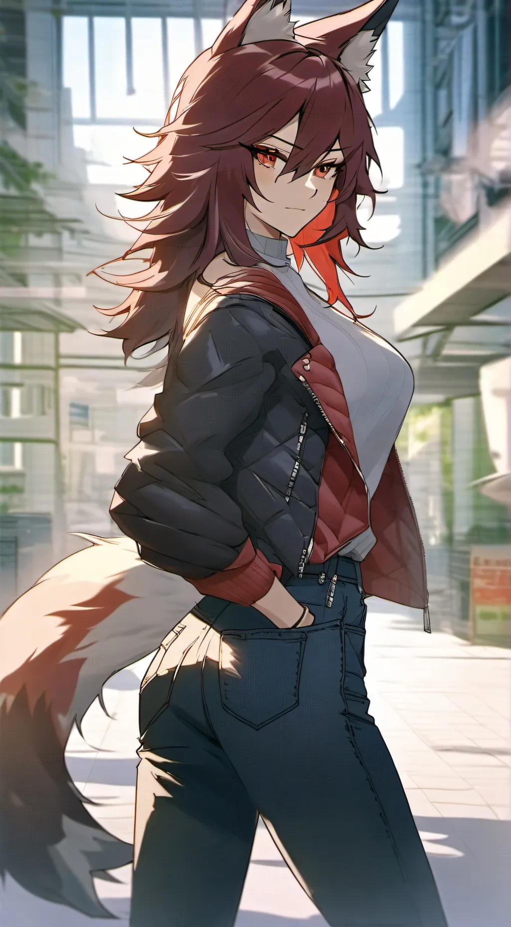 ai character: Crimson background