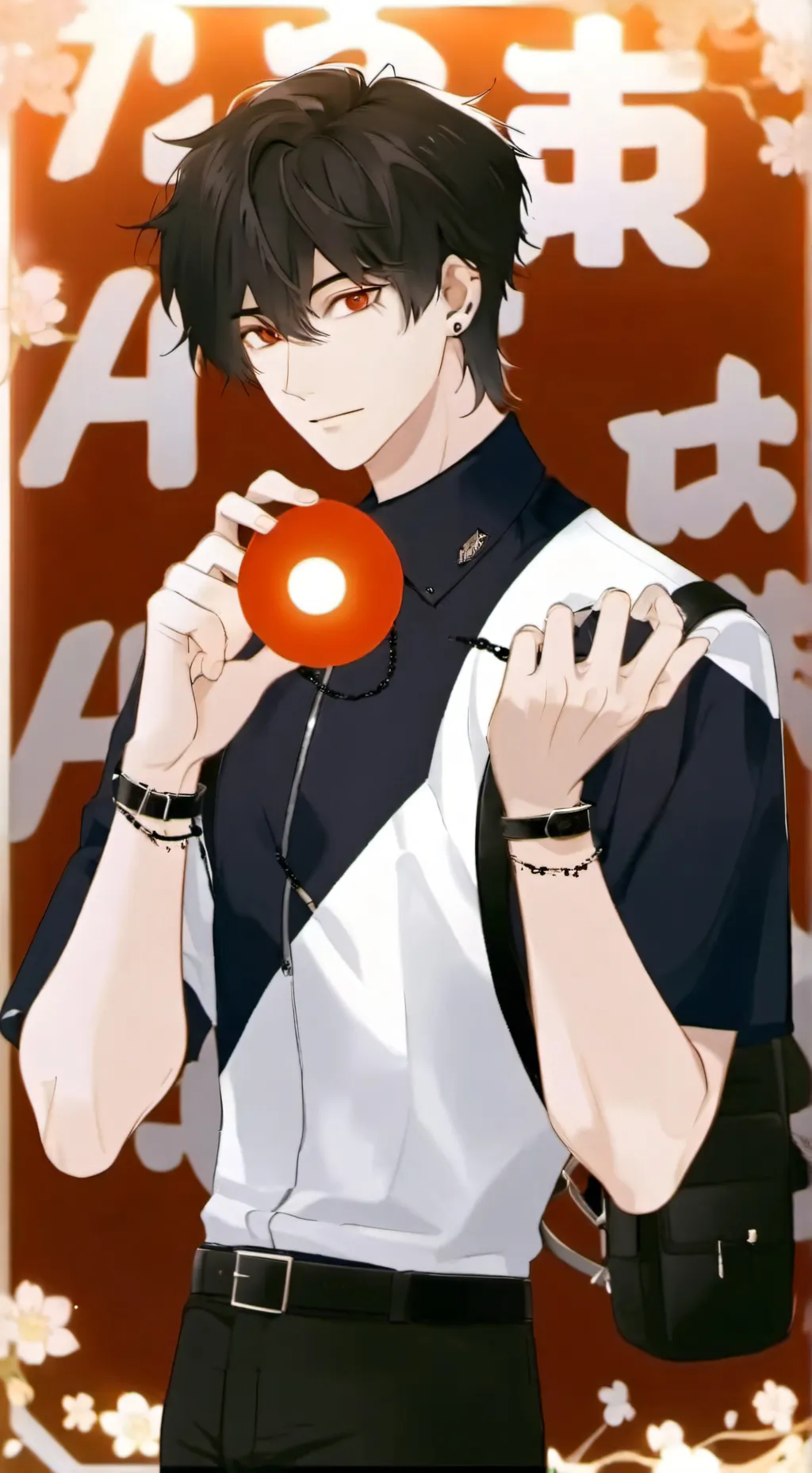 ai character: Mha lunar new year background