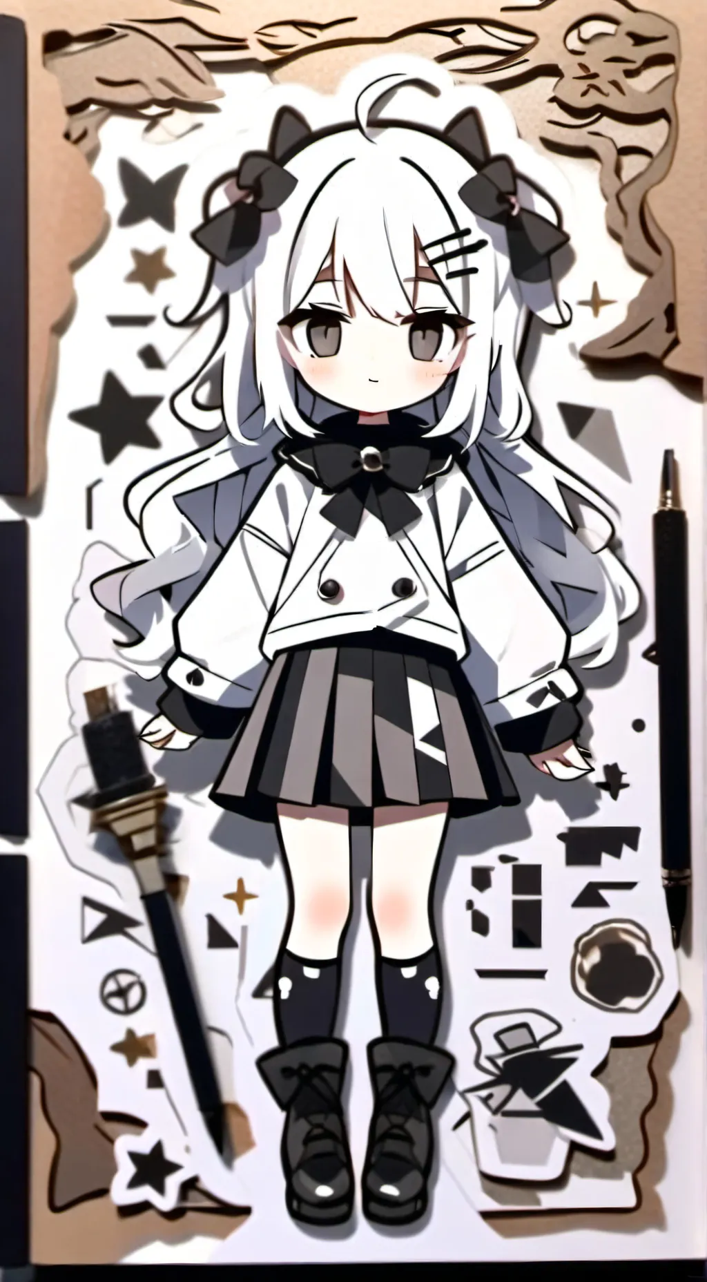 ai character: Marble background