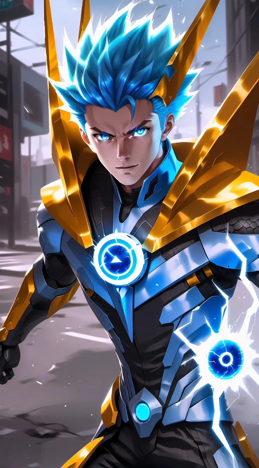 ai character: BoBoiBoy Gentar background