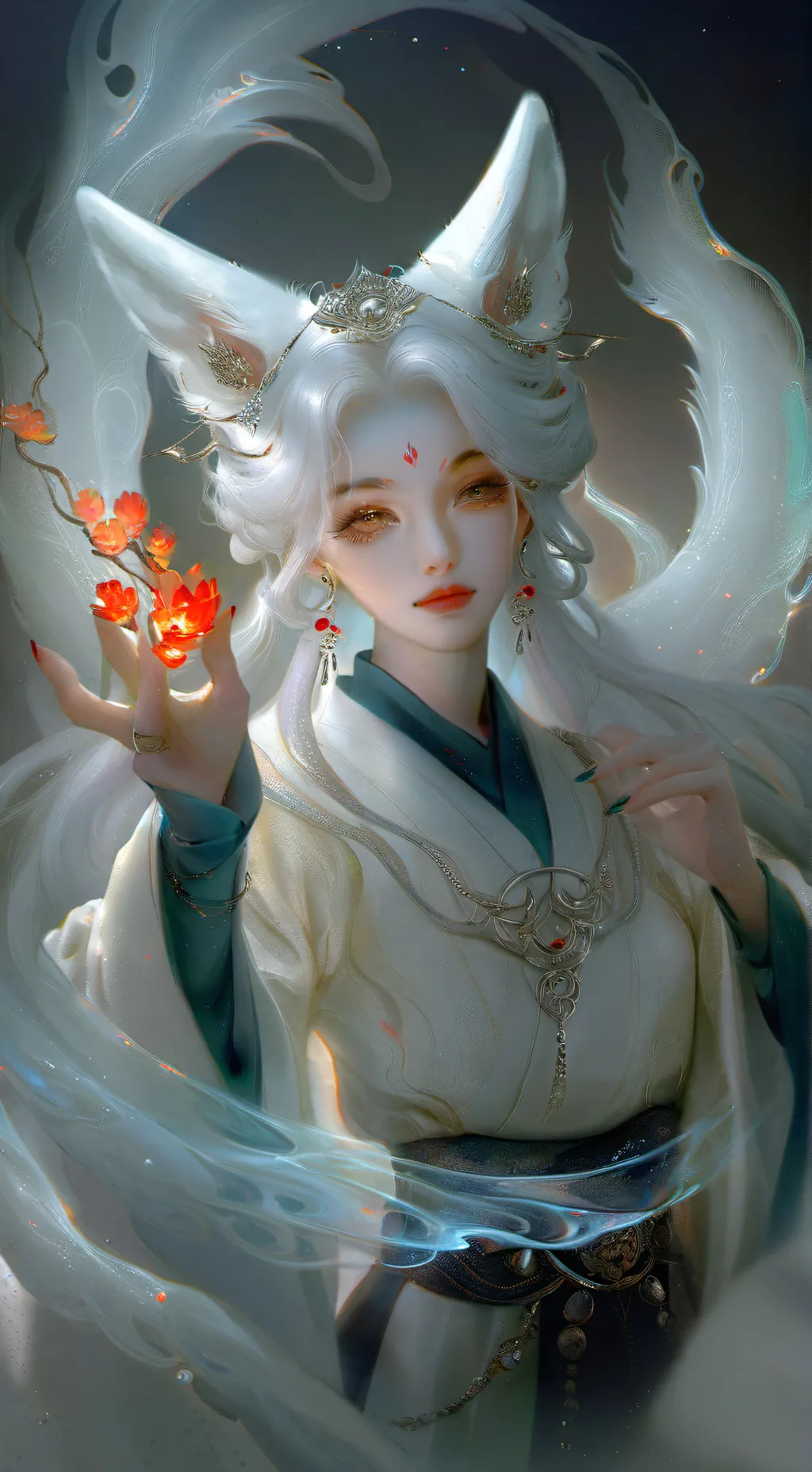 ai character: Kitsune background